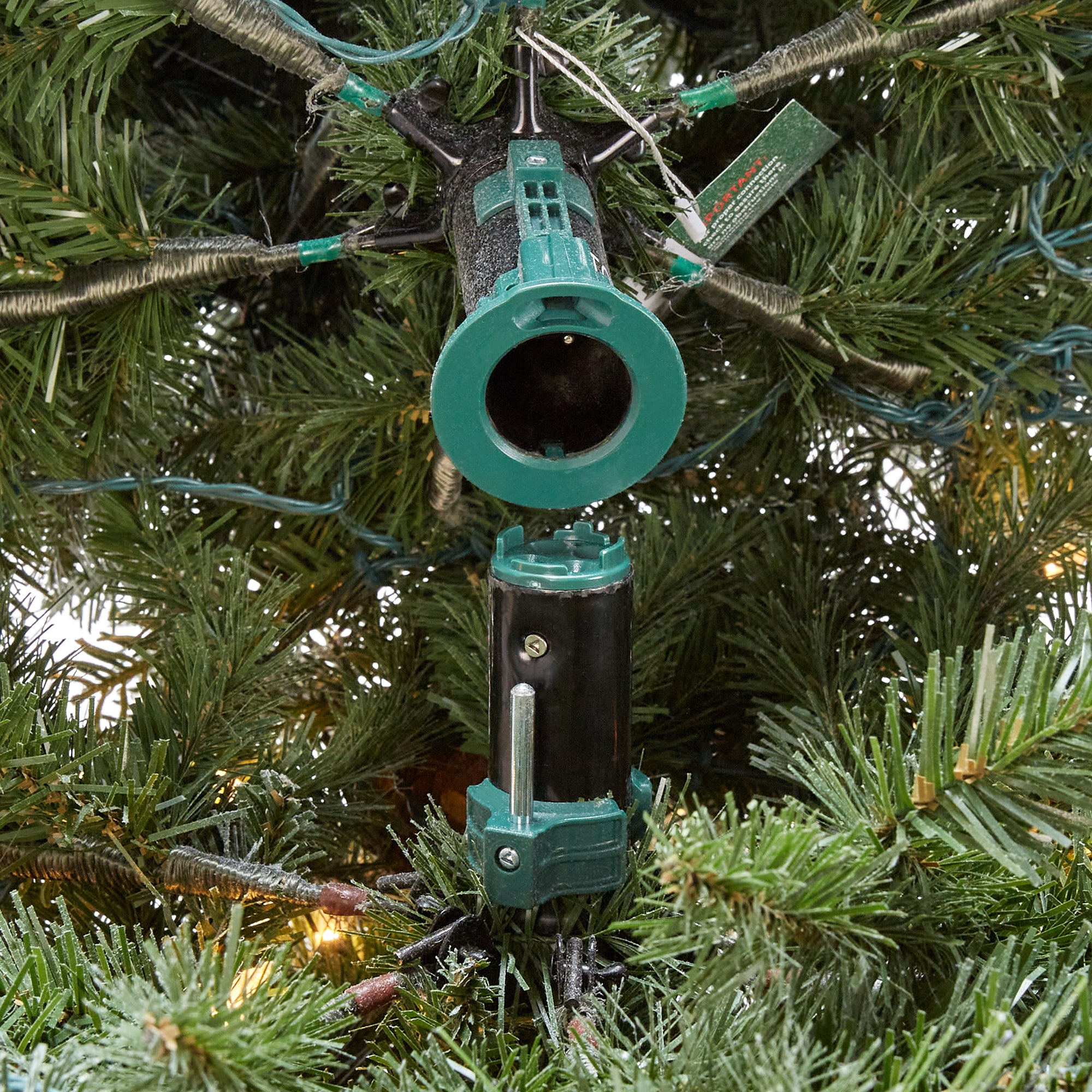 GE 7.5ft Aspen Fir Prelit Slim Flocked Artificial Christmas Tree with