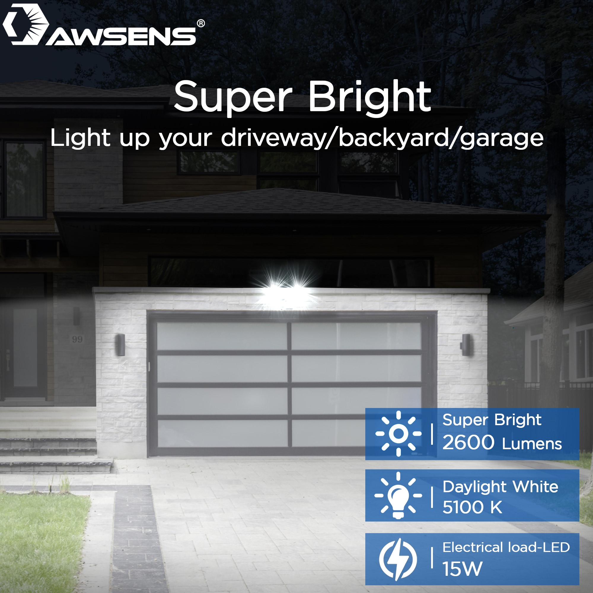 Bronze Dual Head LED Motion Activated Security Flood Light