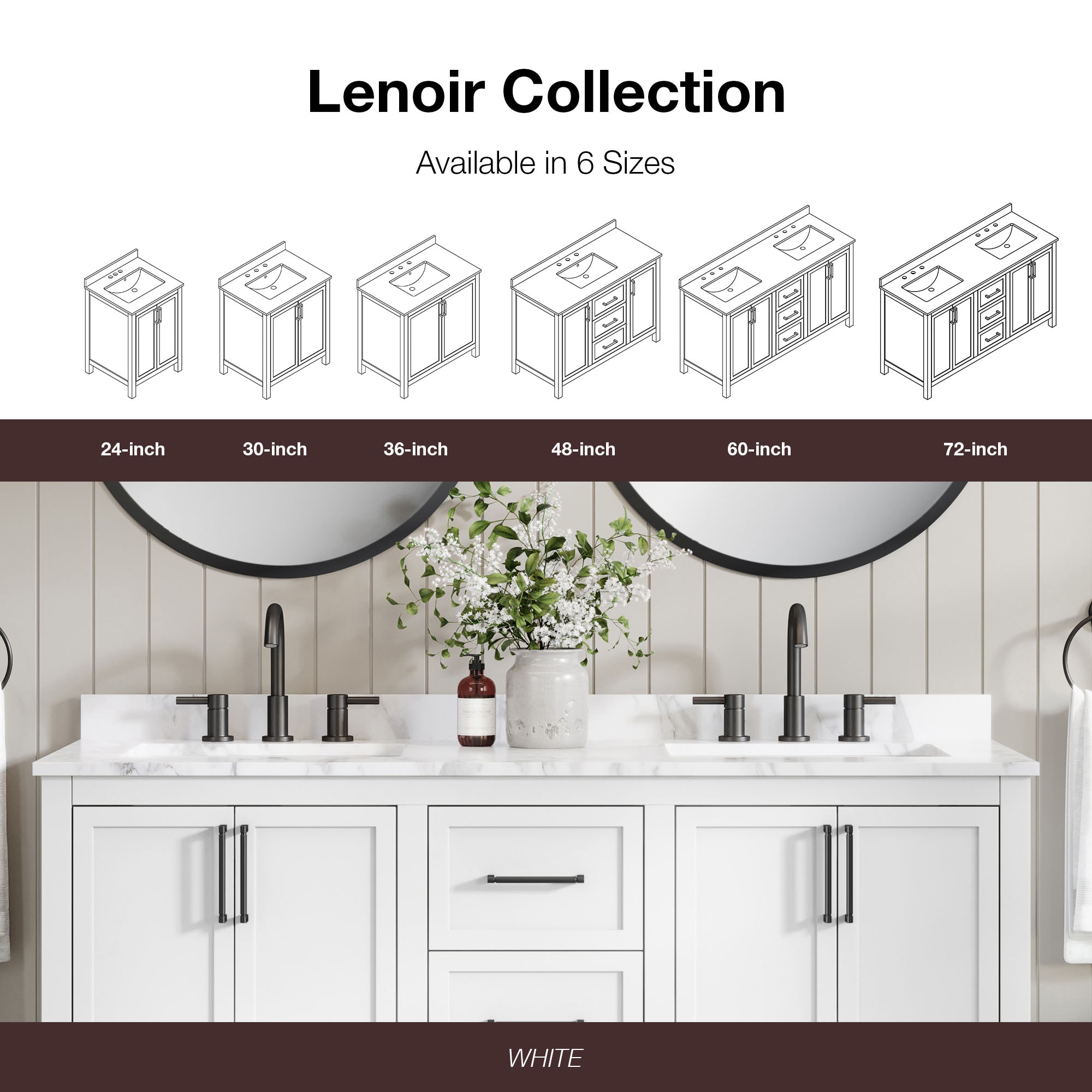 allen + roth LENOIR 60W Bath-Vanity-Combo - View #13