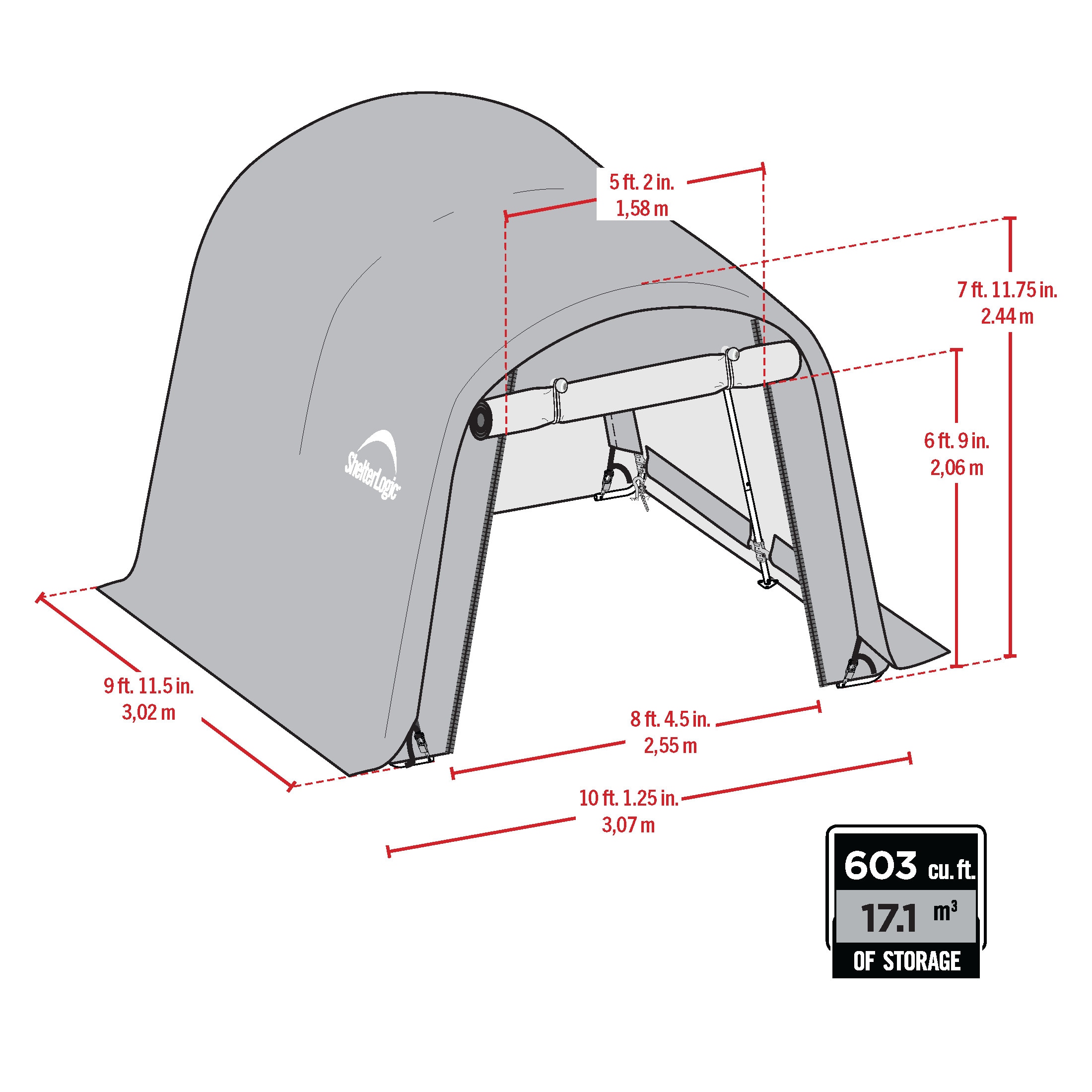 Arrow 70435 Metal-Storage-Buildings-Sheds - View #3