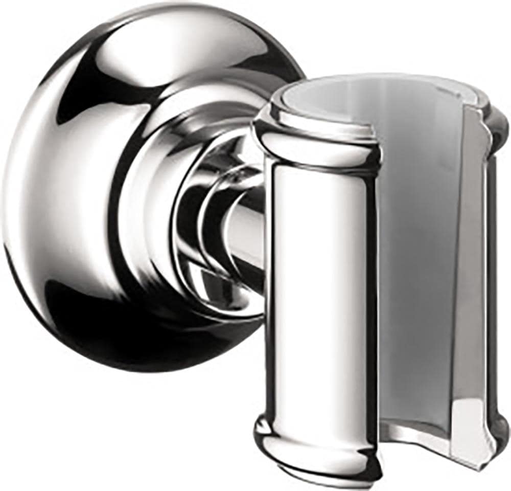 Hansgrohe Polished Chrome 3.375-in Shower Hand Shower Holder at Lowes.com