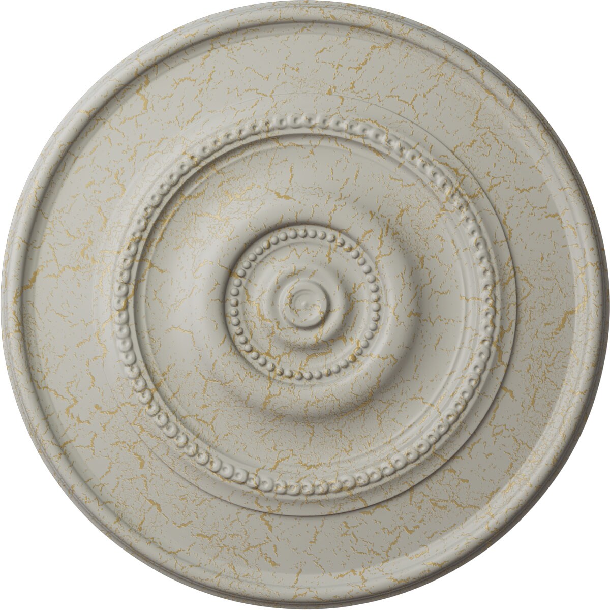 Ekena Millwork CM30DYPCC Dylar 30-in W x 30-in L Painted Pot Of Cream Crackle Polyurethane Whole Ceiling Medallion