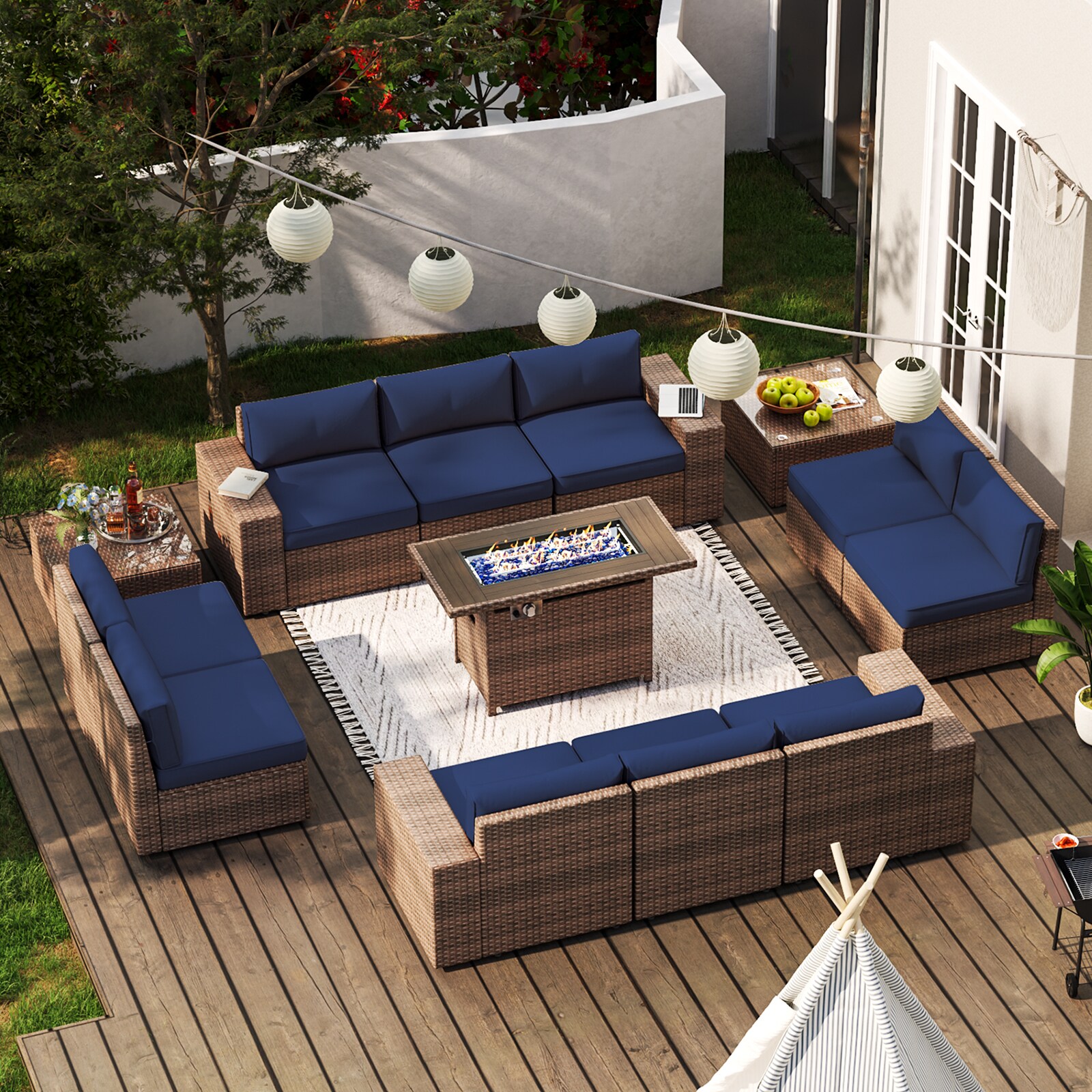 AOXUN G12039BG2AB+026BR-13 Patio-Conversation-Sets - View #8