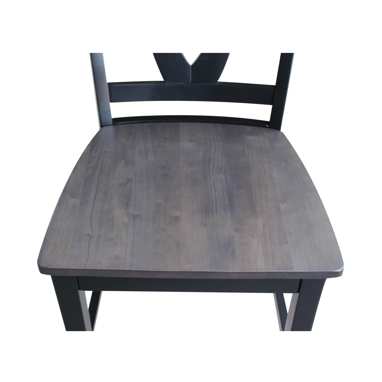 Elegant Cosmo Black Solid Wood Counter Height Stool