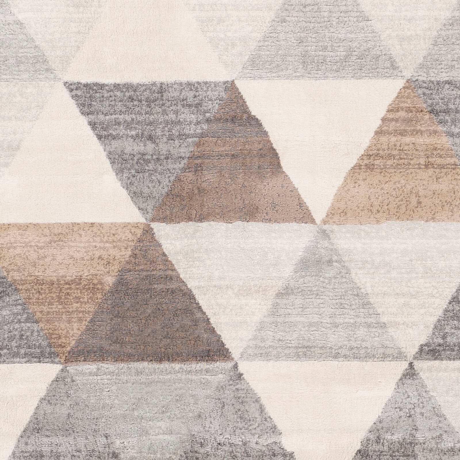 Reversible Gray Geometric Synthetic 7'10" x 10' Easy Care Rug