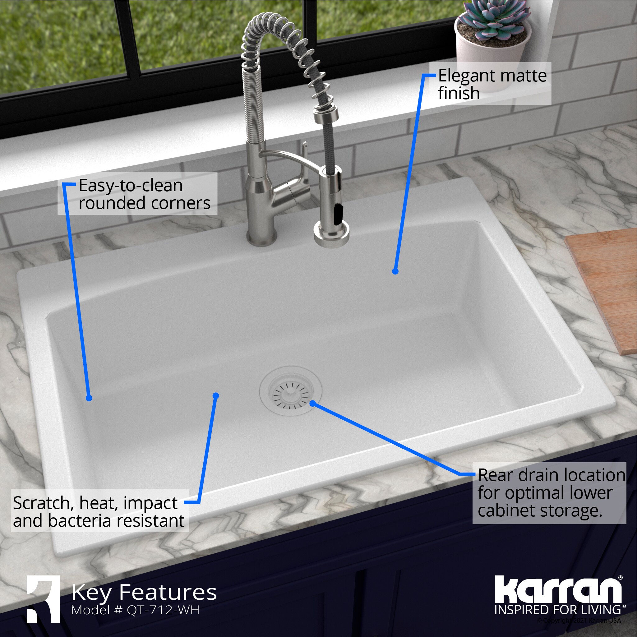 Karran QT-712-WH-PK1 Kitchen-Sinks - View #8
