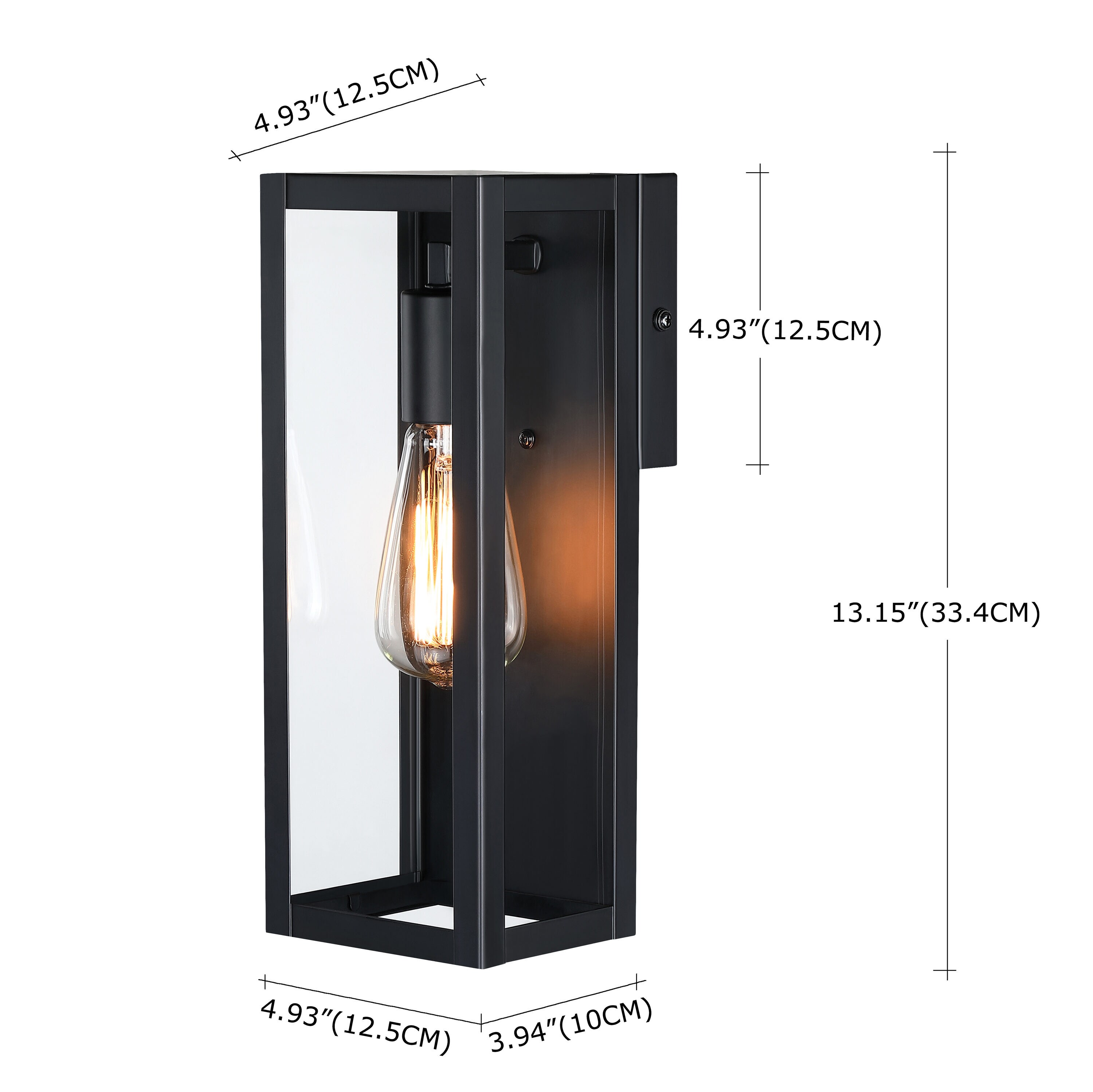 FAYMART LIGHTING 2FL85501-WL-BK Outdoor-Wall-Lighting - View #2