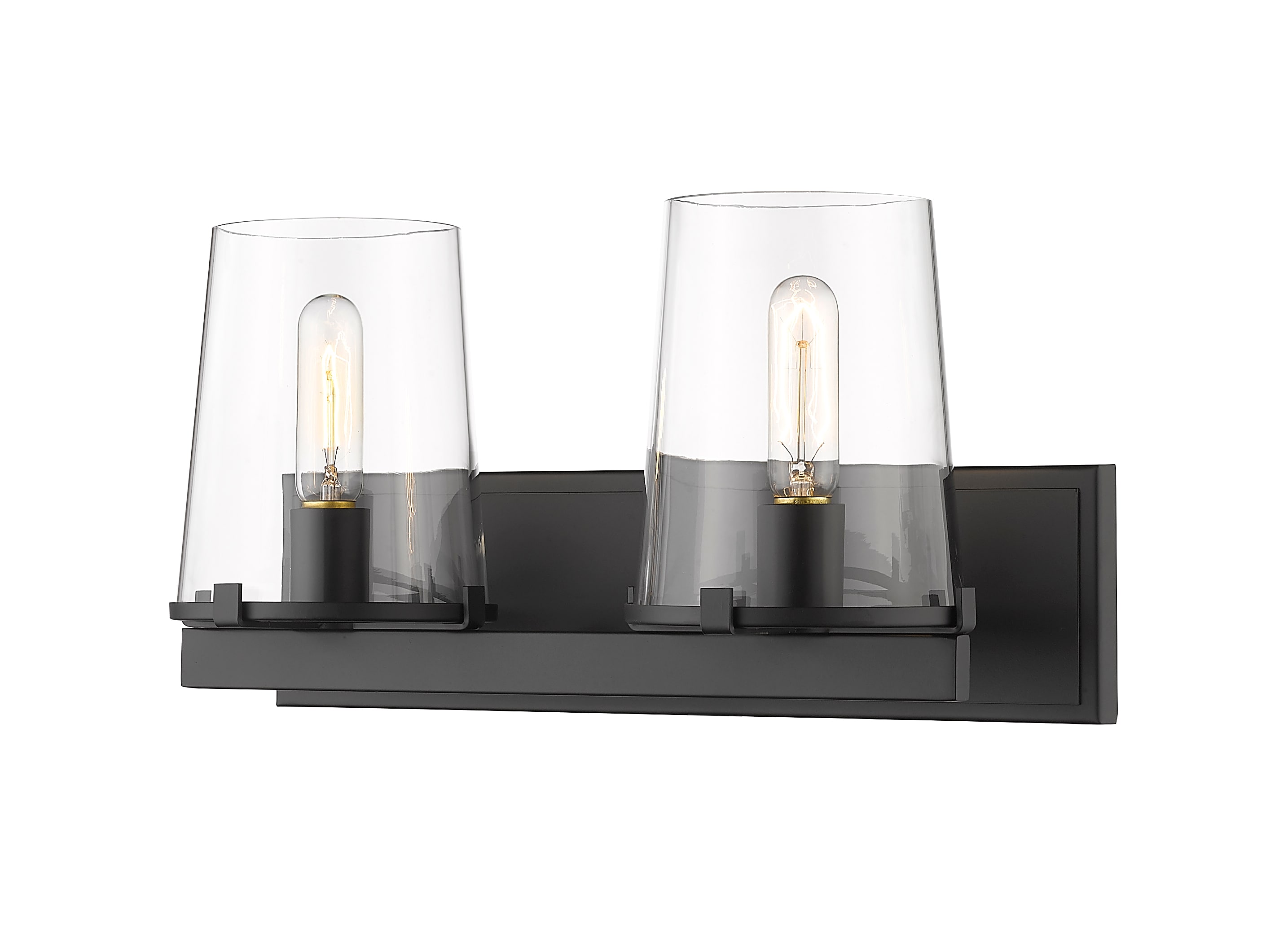 Z-Lite 3032-2V-MB Callista 18.25-in 2 -Light Matte Black Transitional Vanity light