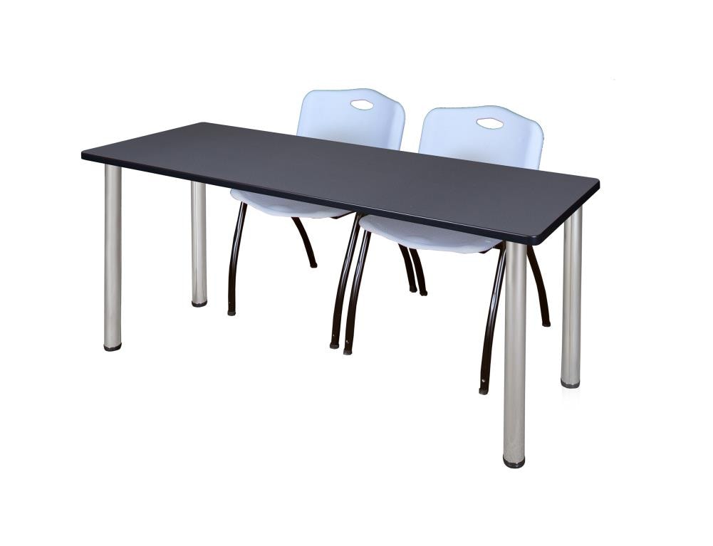 Regency MT7224GYBPCM47GY Training Gray 4-Person Training Table (72-in W x 29-in H)