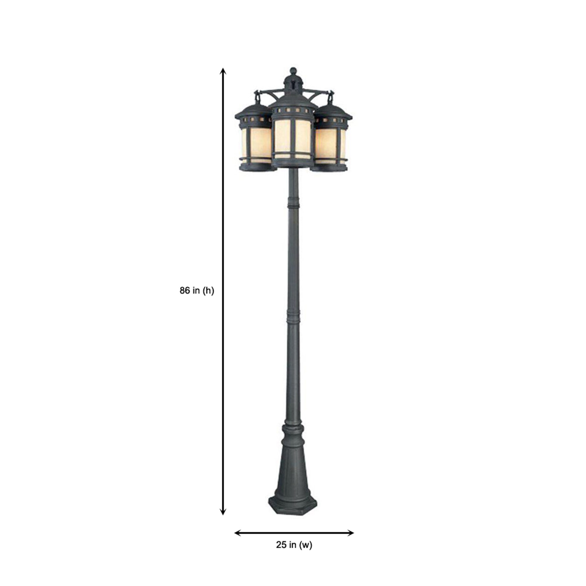 Designers Fountain Sedona 86-in Oil Rubbed Bronze Rustic Light Post Lantern  in the Post Light Parts department at