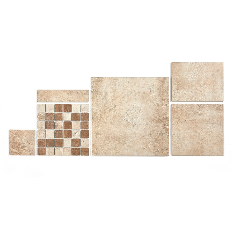 StyleWell Light Beige Abstract 18 in. x 18 in. Square Decorative