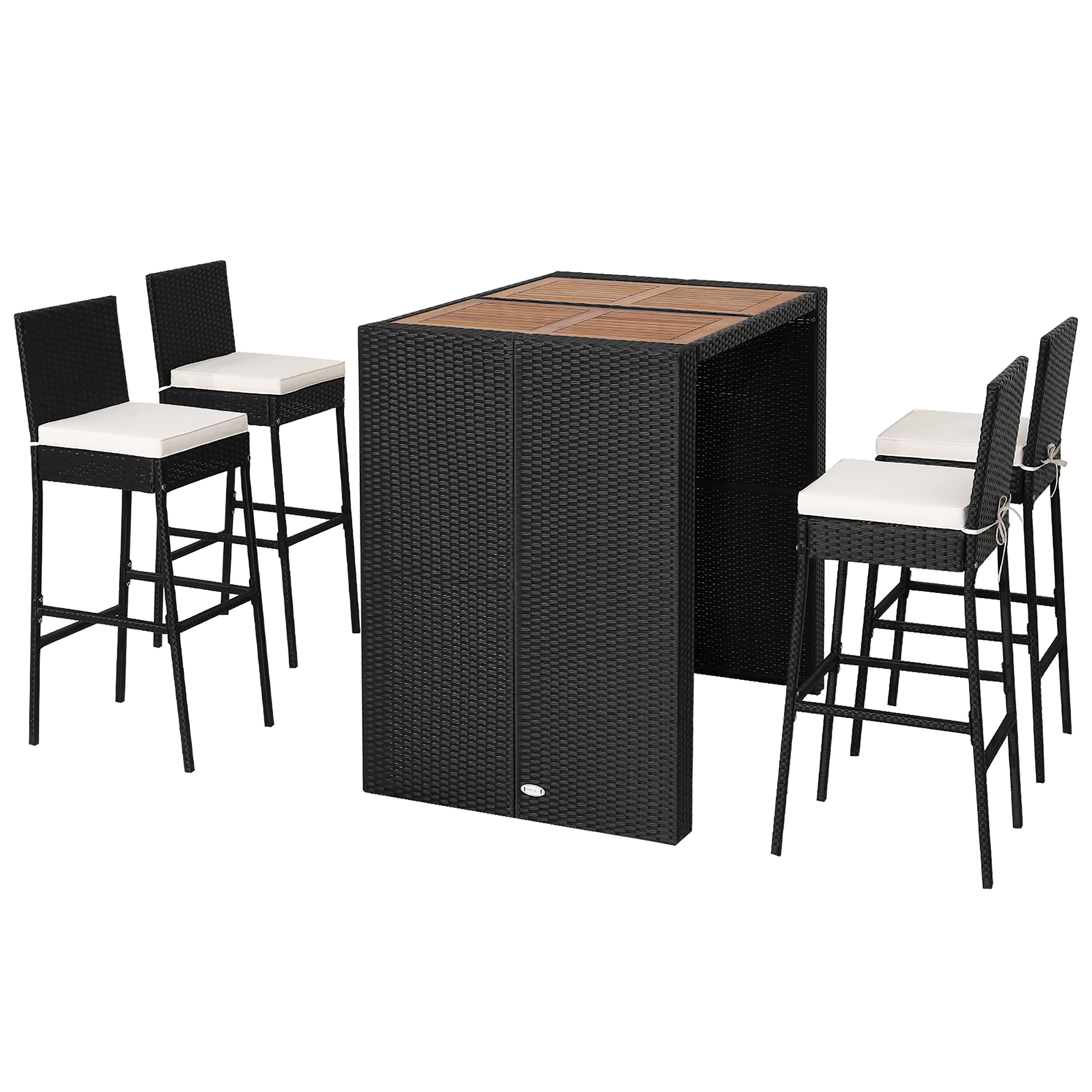 Costway HW70240+ Black Steel Patio Bar
