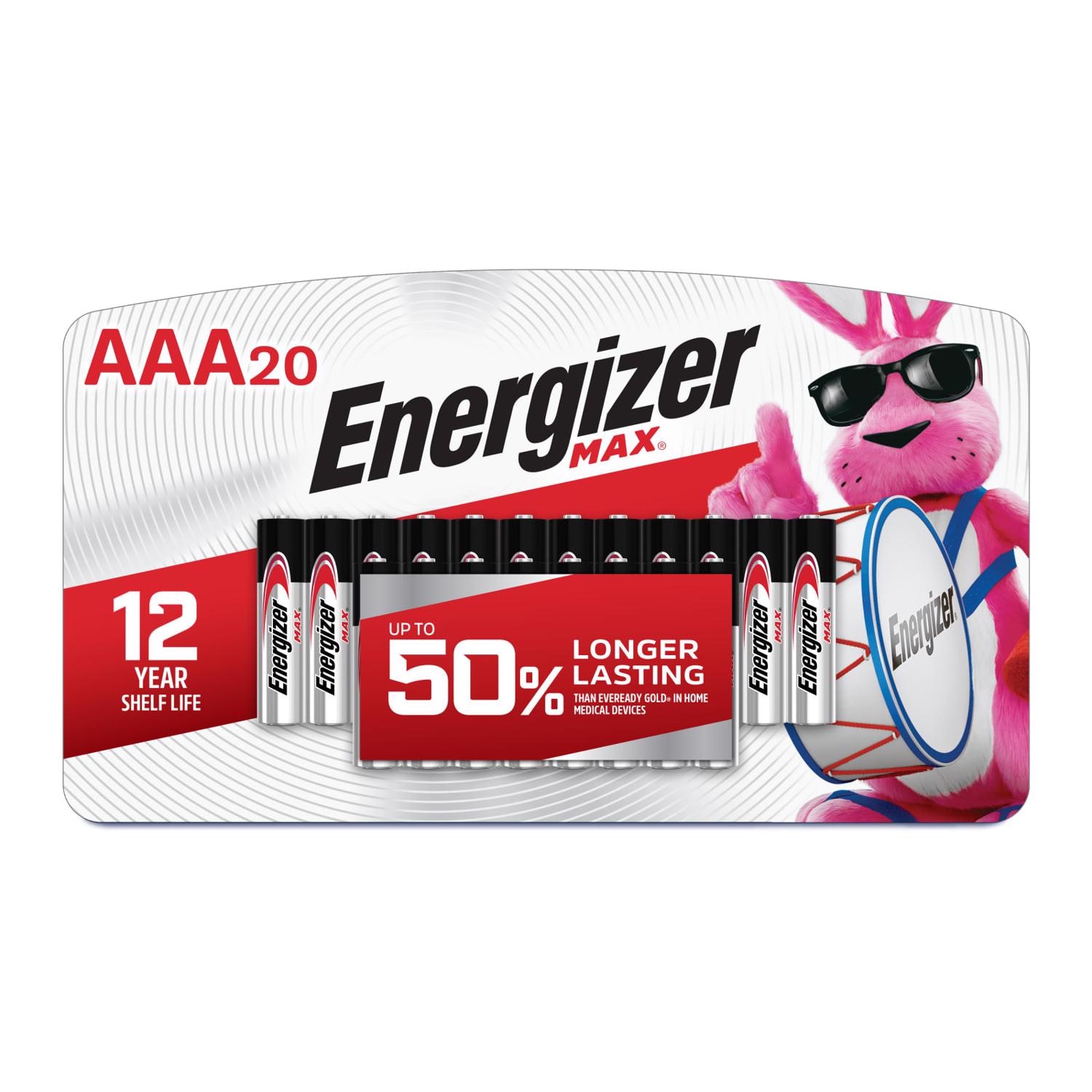 Energizer Max AAA Alkaline Batteries 20 pk Carded #E92LP-20