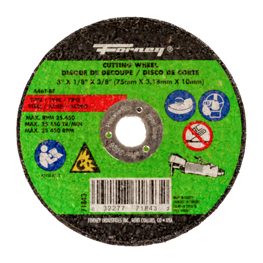 Forney 71843 Cut Off Wheel 3-Inches Aluminum oxide Cut-off wheel