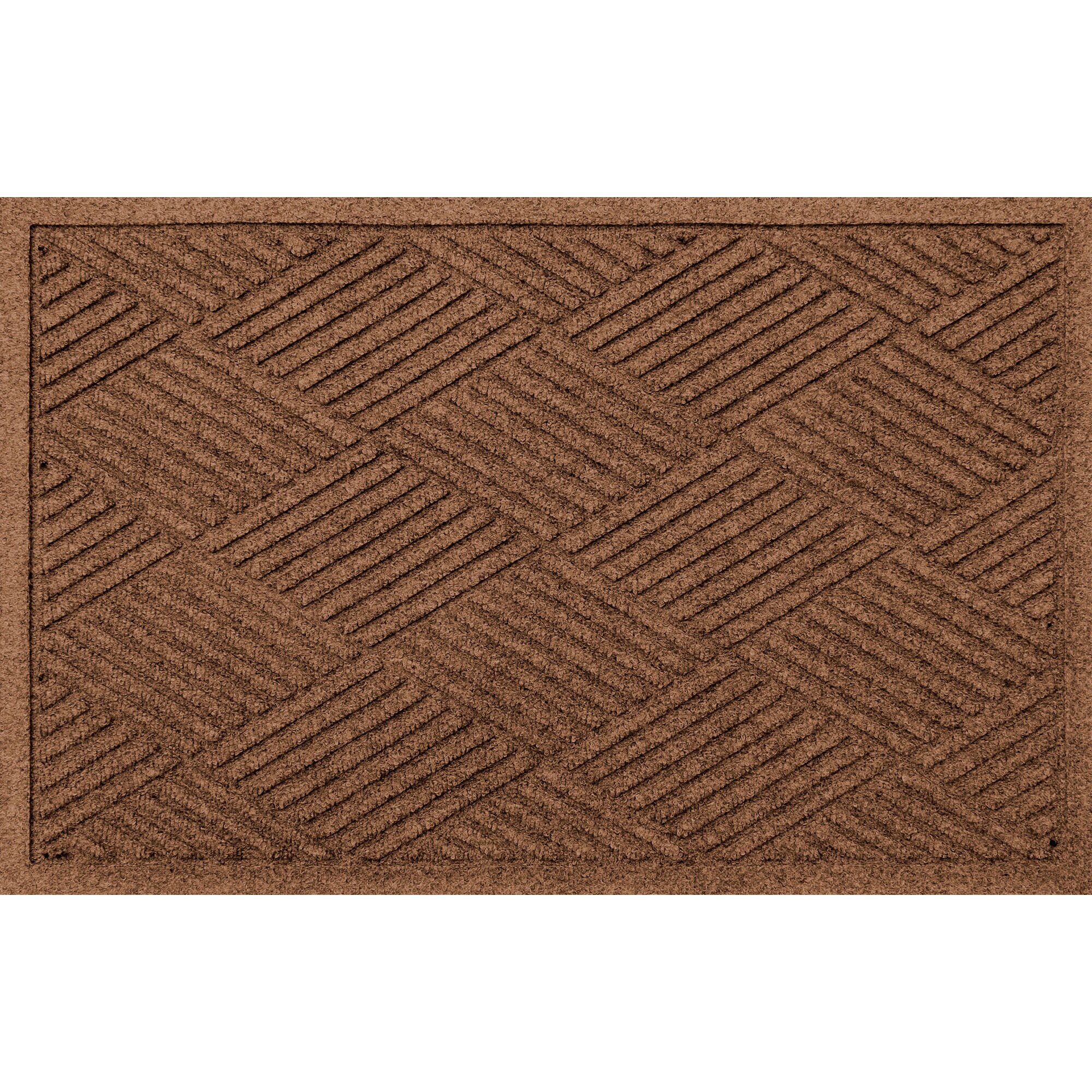 2'x3' Aqua Shield Elipse Indoor Outdoor Door Mat Dark Brown - Bungalow Flooring