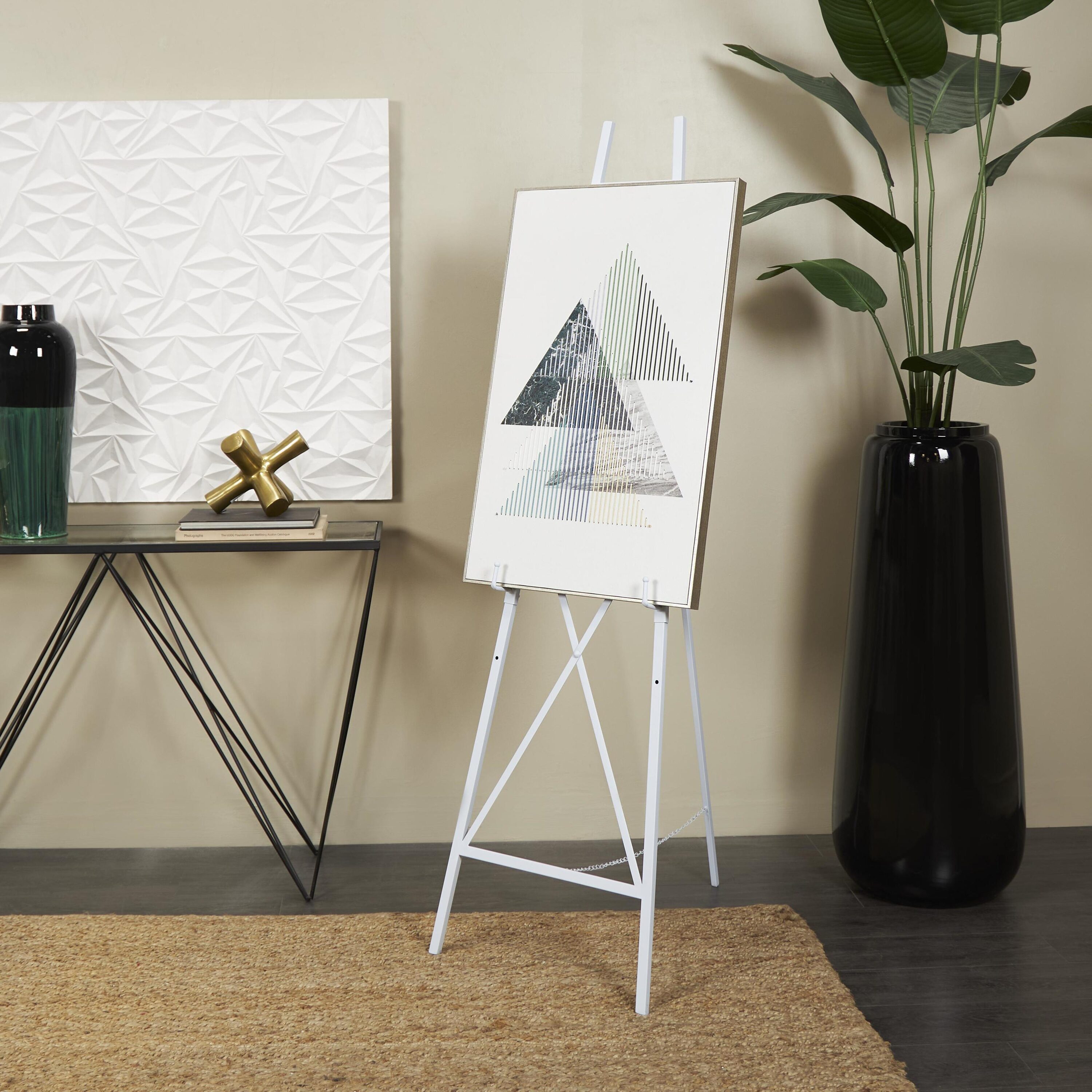 Grayson Lane 820041 White Metal Country Decorative easel