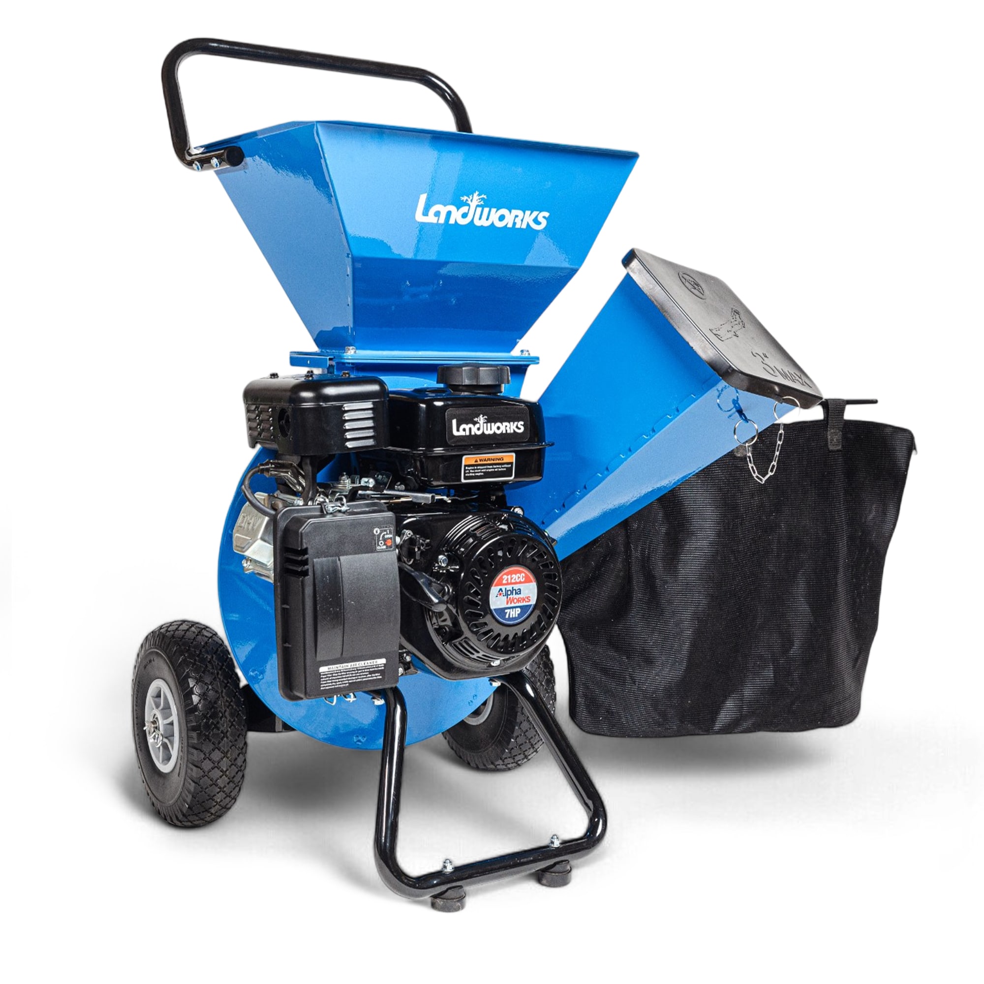 Landworks LCE06 Manual 7 -HP Gas Wood Chipper, 3-in Maximum Branch Diameter 2-Bushel Bag Included