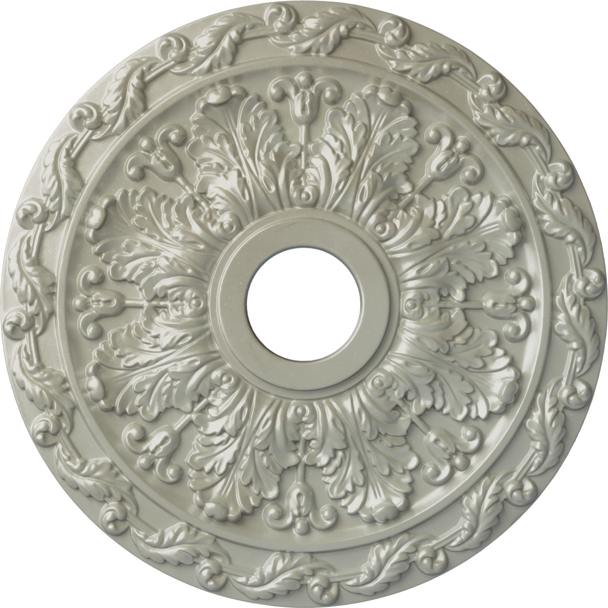 Ekena Millwork CM19SPFCS Spring Leaf 19.875-in W x 19.875-in L Painted Flash Copper Polyurethane Whole Ceiling Medallion