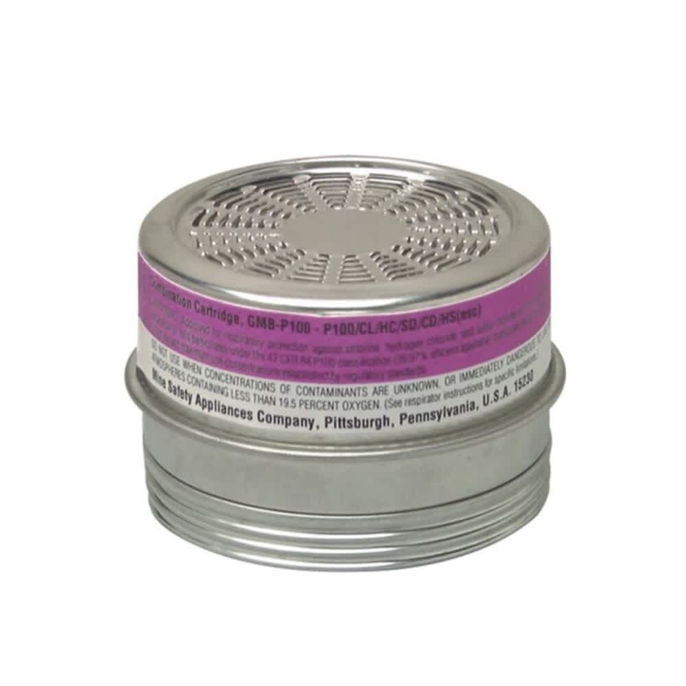 MSA  Safety Cartridge Comfo Chemical and Combination Cartridge Magenta/White Threaded GMB-P100 6/Pkg
