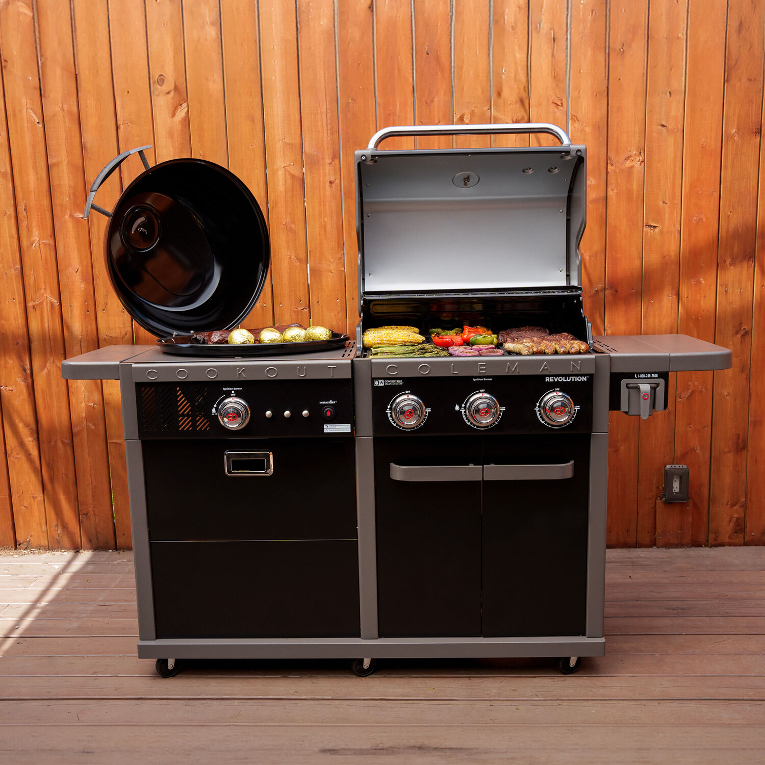 Coleman Grilling Kit Black 3 -Burner Liquid Propane Gas Grill in
