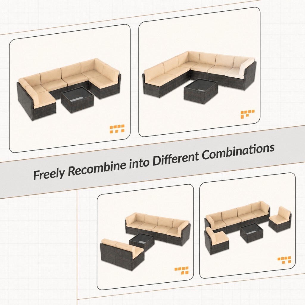 YODOLLA 16002BRBG-Y-LS02 Patio-Conversation-Sets - View #3