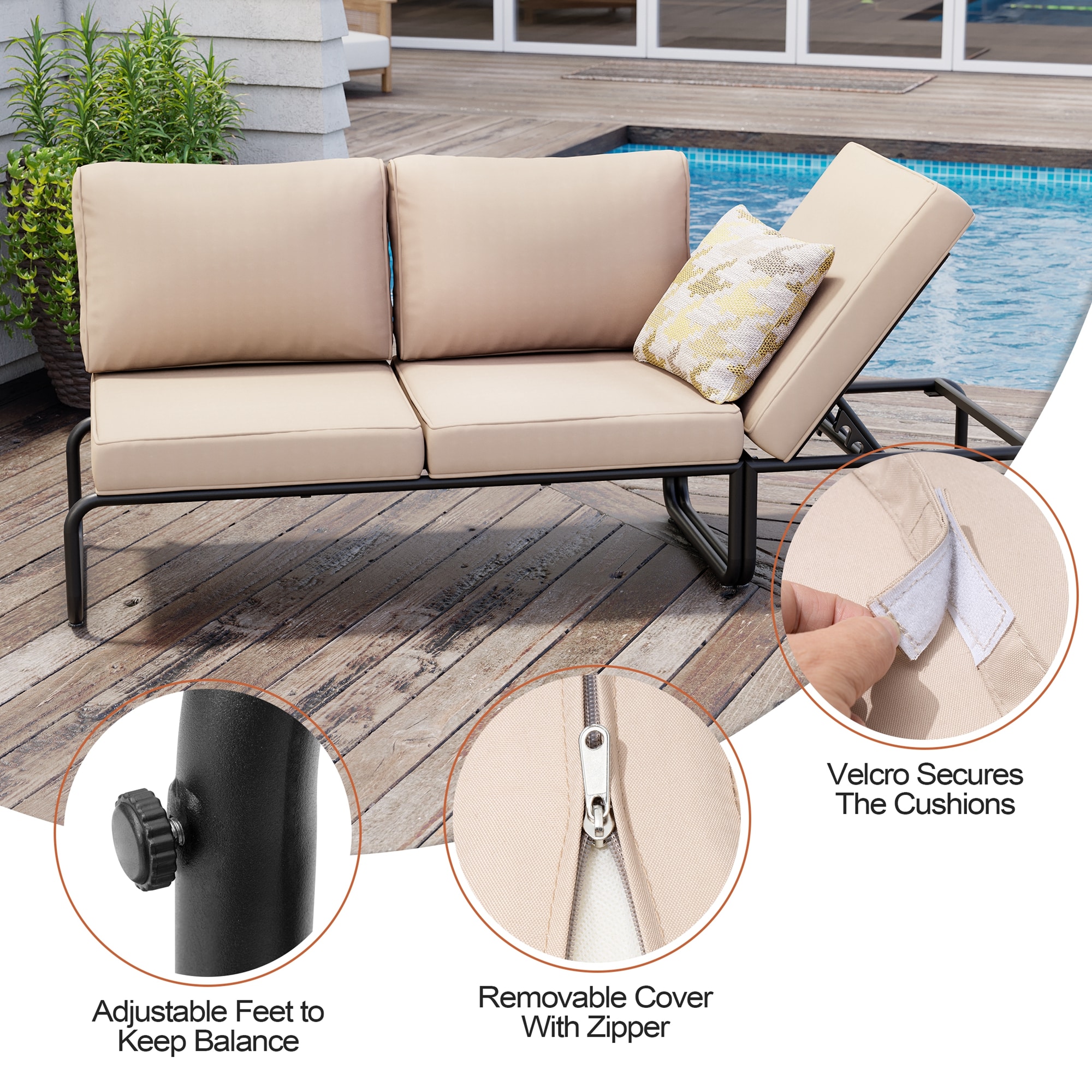 Crestlive Products CL-SF007BEI Patio-Sofas-Daybeds - View #11
