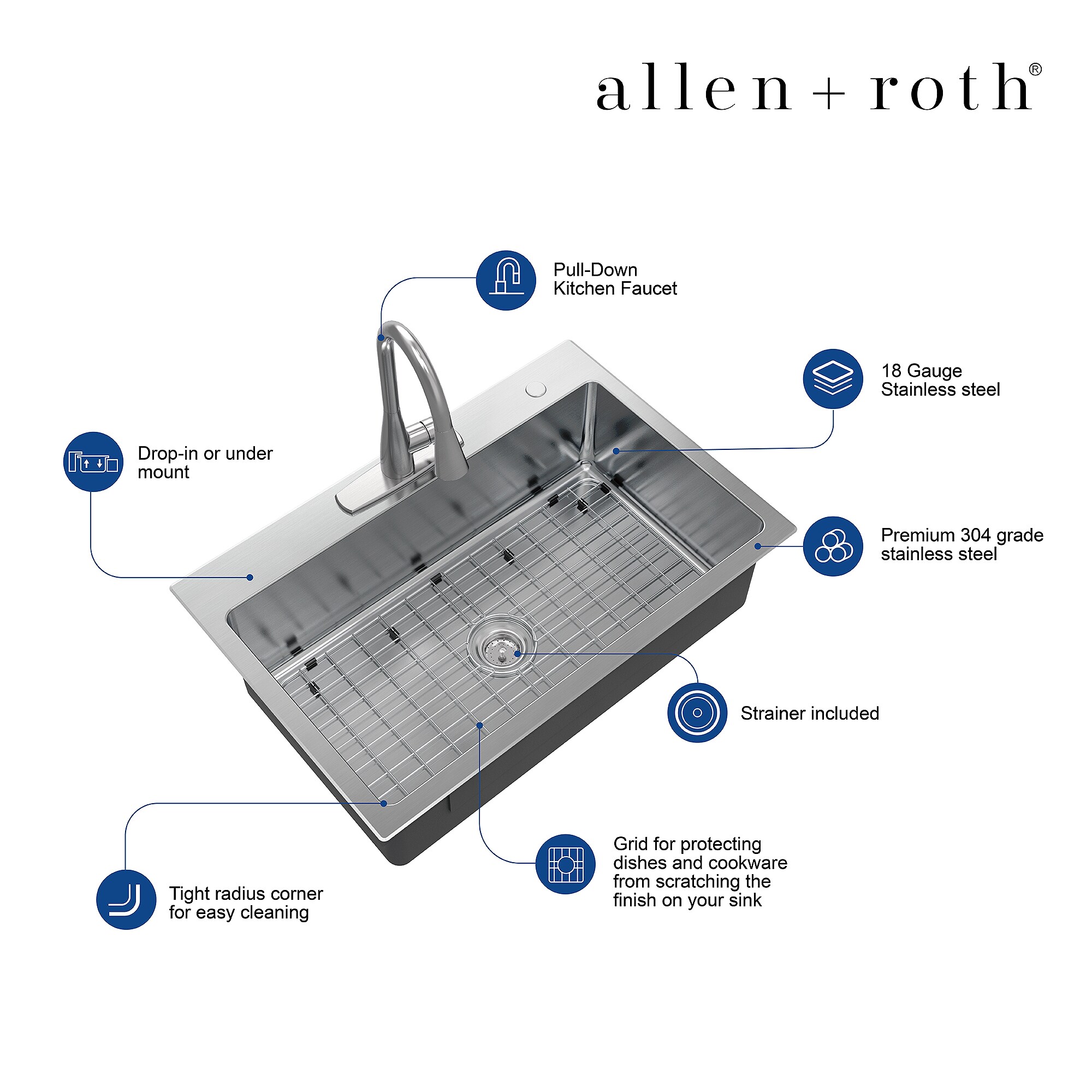 allen + roth VDR3322LA1 Kitchen-Sinks - View #5