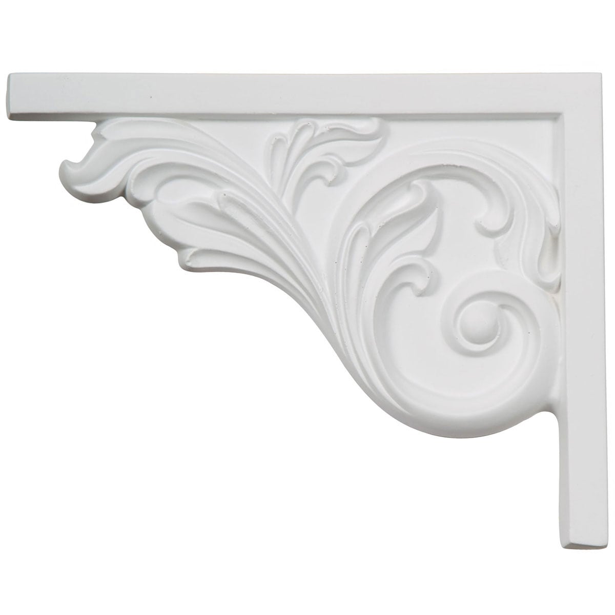 Ekena Millwork SB08X05BR-L Bremen Acanthus 8.75-Inches W x 7.625-Inches H Primed Applique
