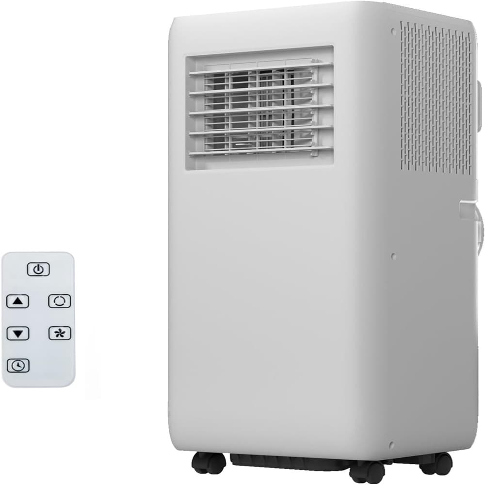 Qeetex LSHQQPHO-10G8TA90 10000 BTU Portable Air Conditioner 3 in 1 Garage AC Unit with Fan Dehumidifier Cools 24H Timer Remote Control
