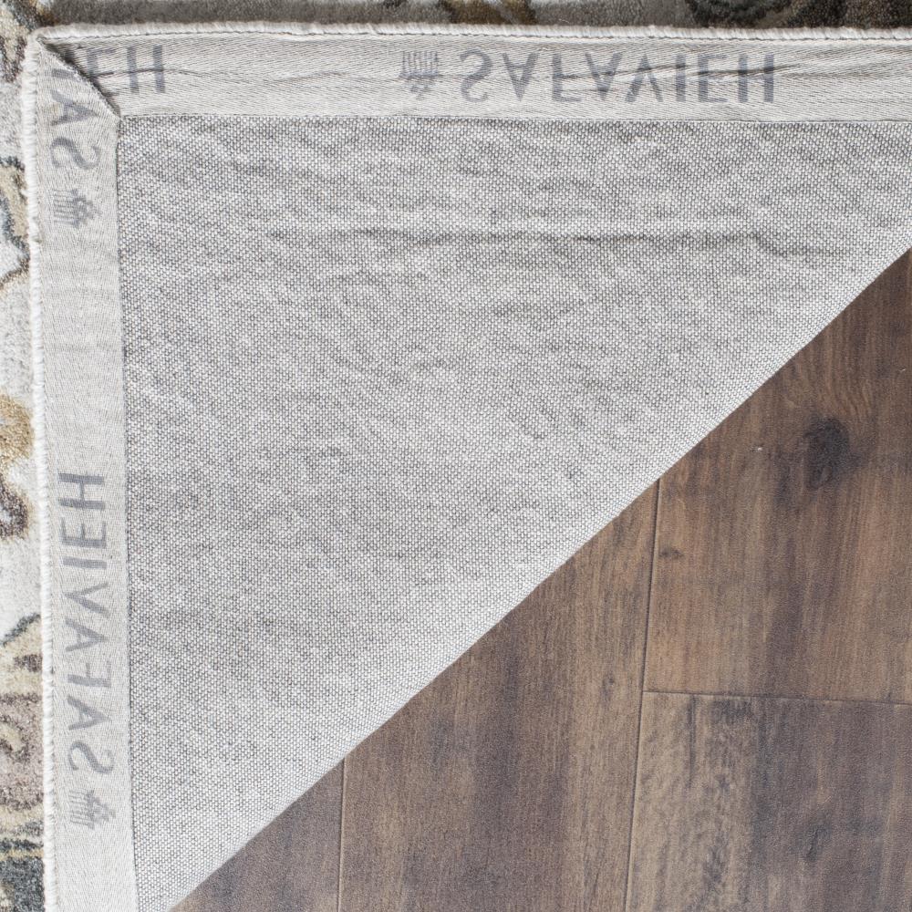 Off-White Floral Tufted Wool-Viscose 5'x8' Area Rug