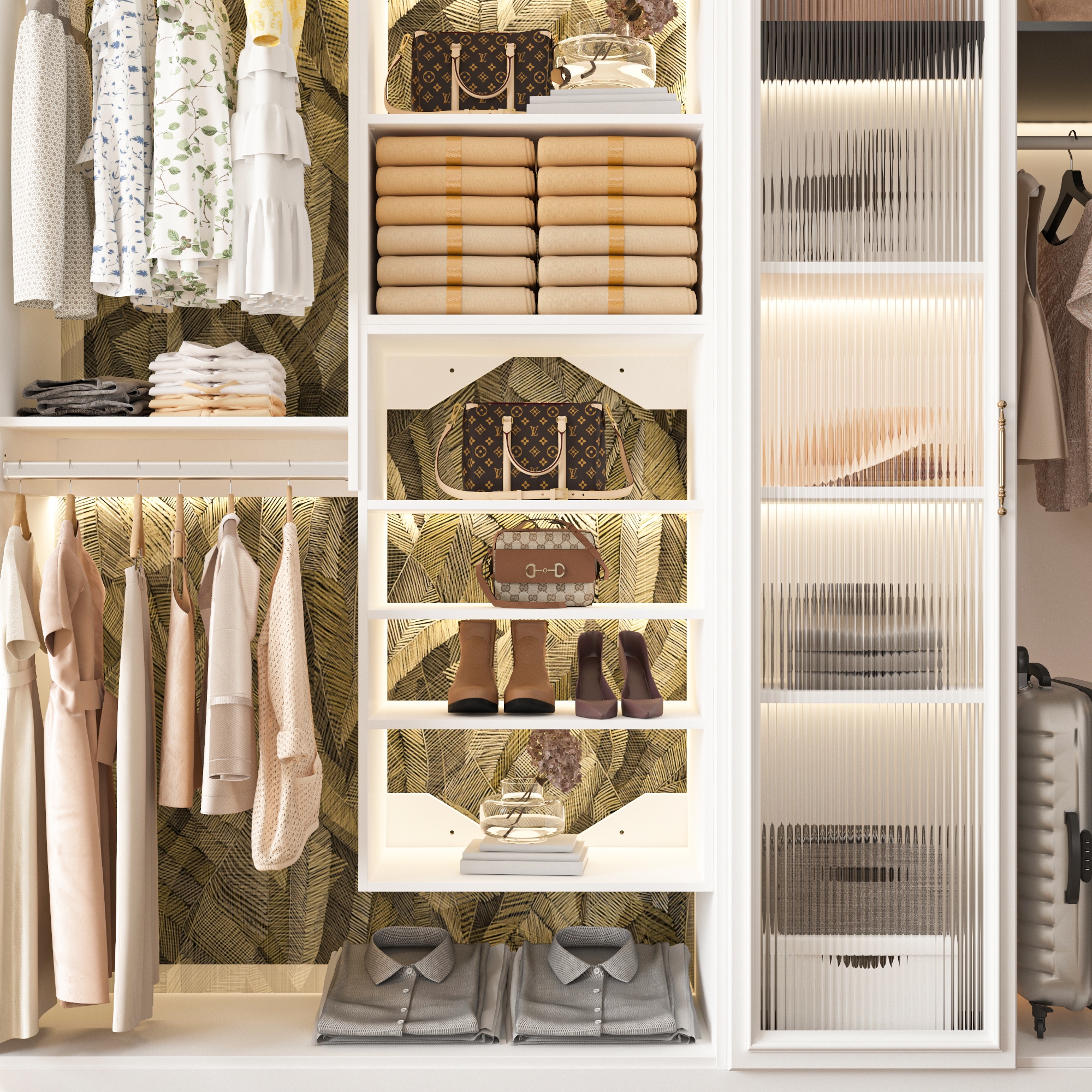 LOVMOR SF-Y-YMG04-26-W-1 Wood-Closet-Shelves - View #3