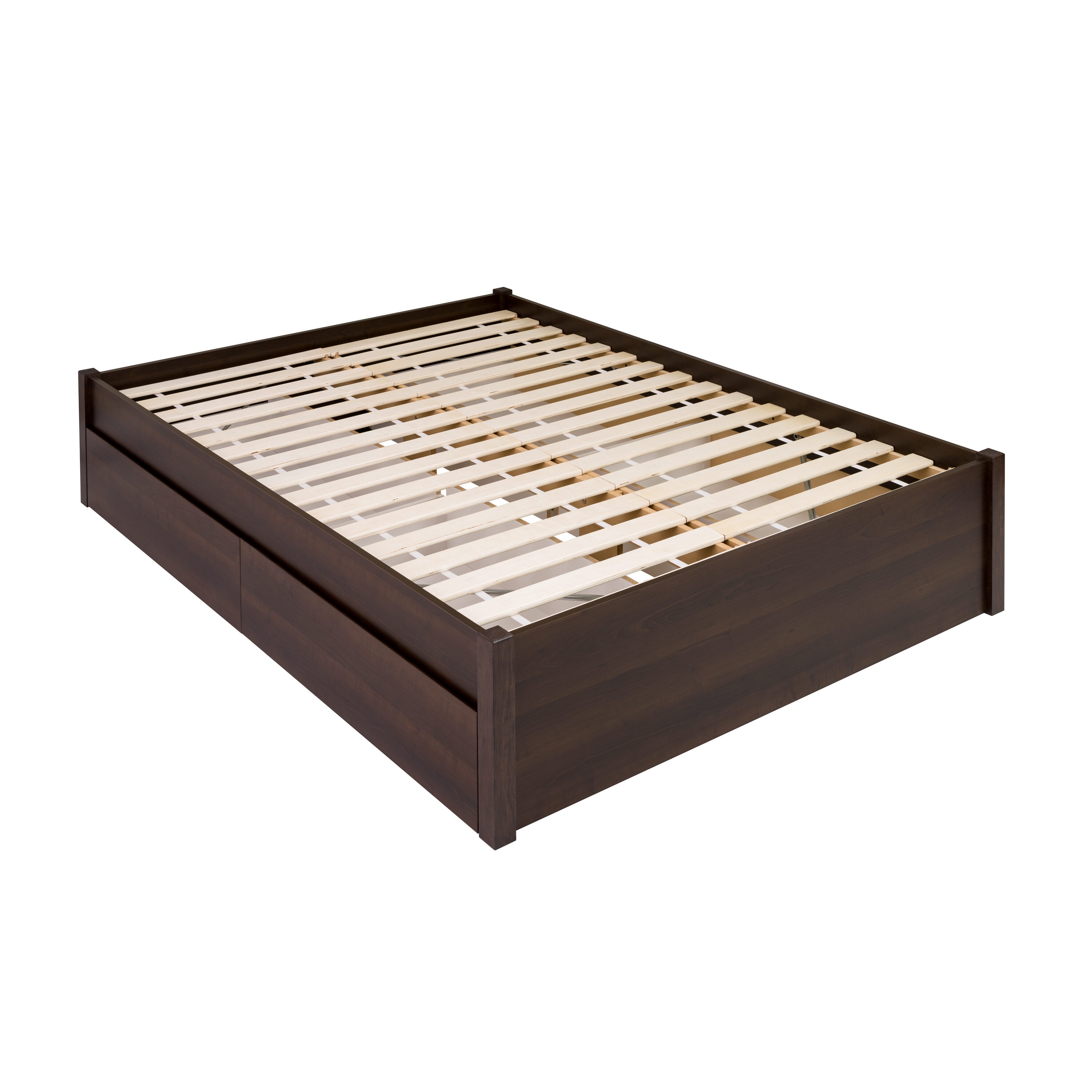 Prepac EBSQ-1302-4K Select Espresso Queen Composite Platform Bed with Storage