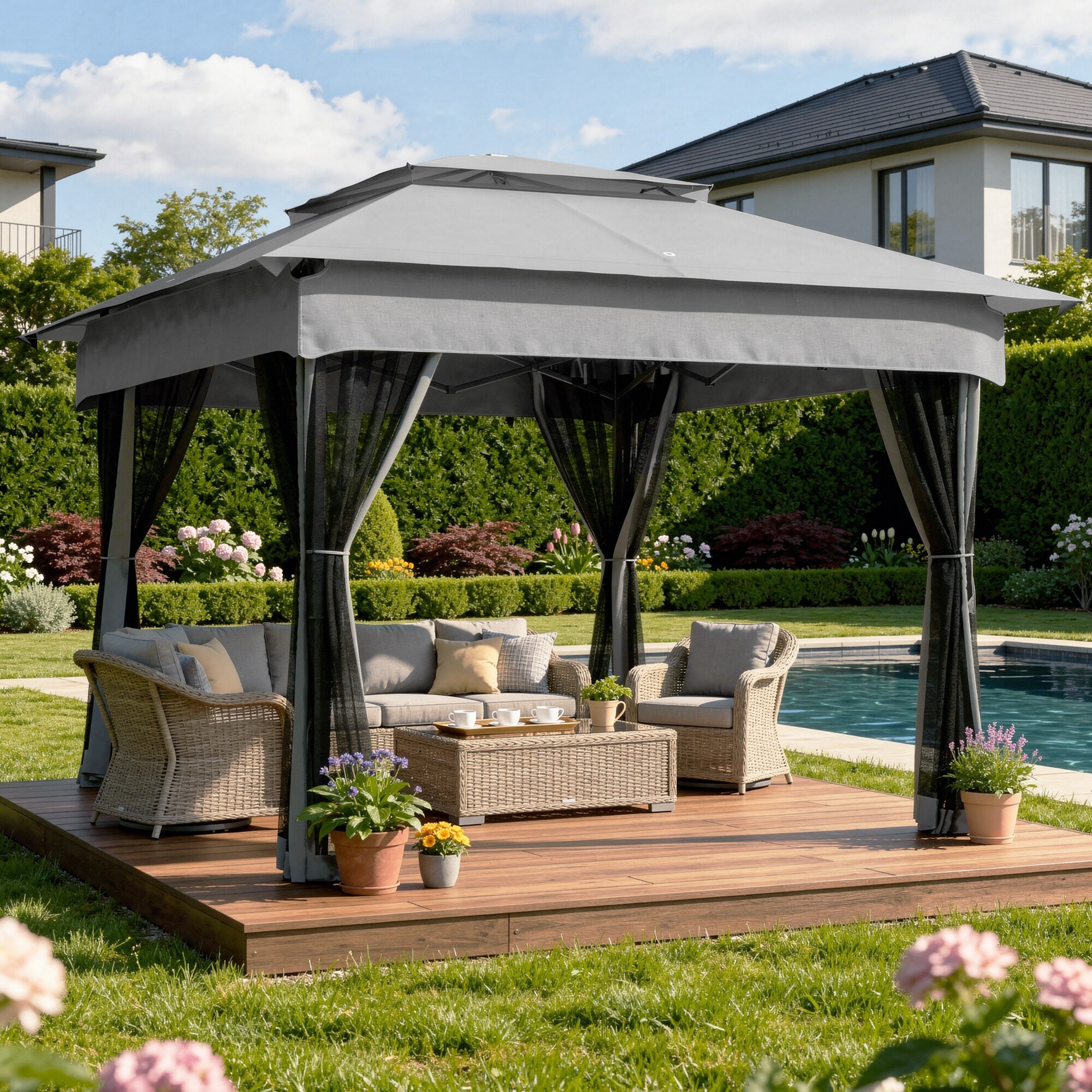 ToolCat BZ2-48-PW Wood-Resin-Gazebos - View #12