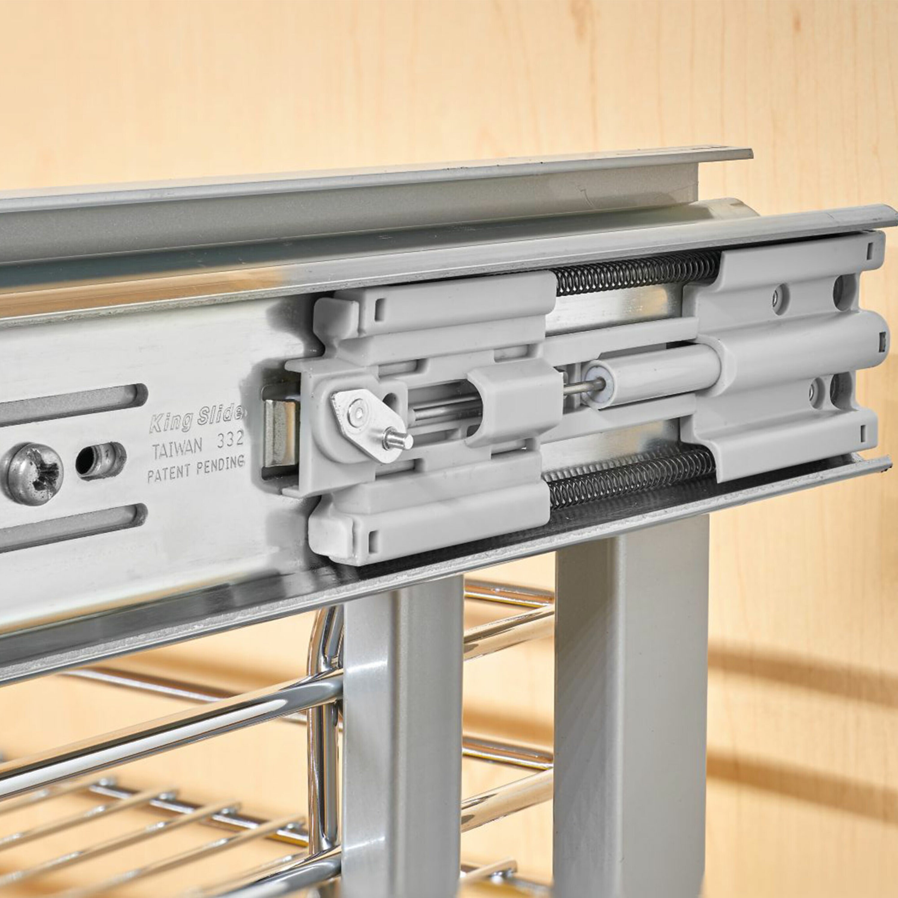 Silver Dual Tier Pullout Shelf Storage Organizer for Cabinets