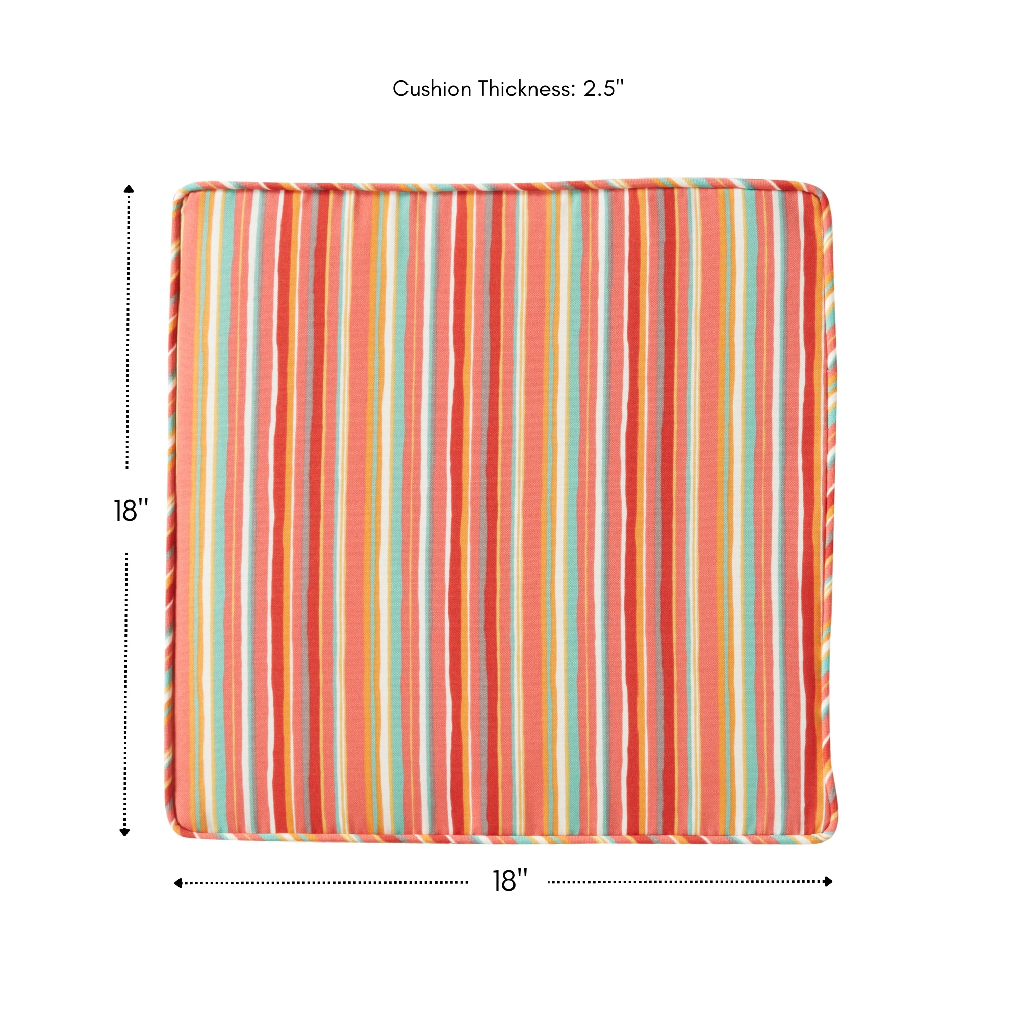 Greendale Home Fashions OP2100S4-WATERMELON Patio-Furniture-Cushions - View #3
