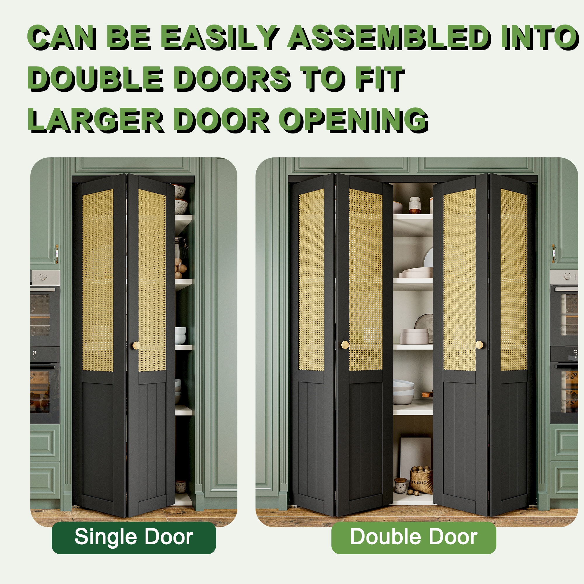 JUJUBON ZDTB-HL-BL-72 Bifold-Sliding-Closet-Doors - View #7