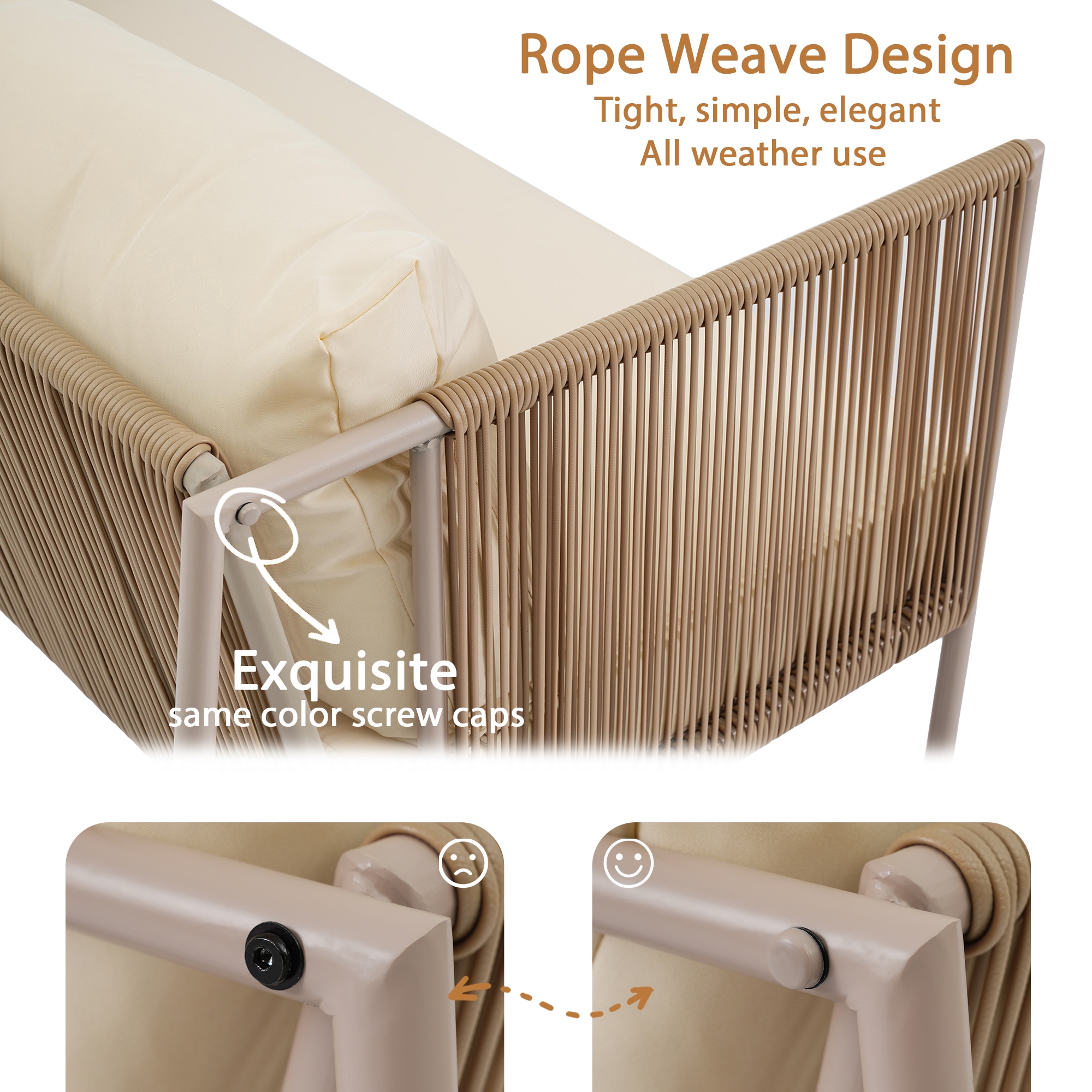 Forclover AL-040BE Patio-Conversation-Sets - View #4