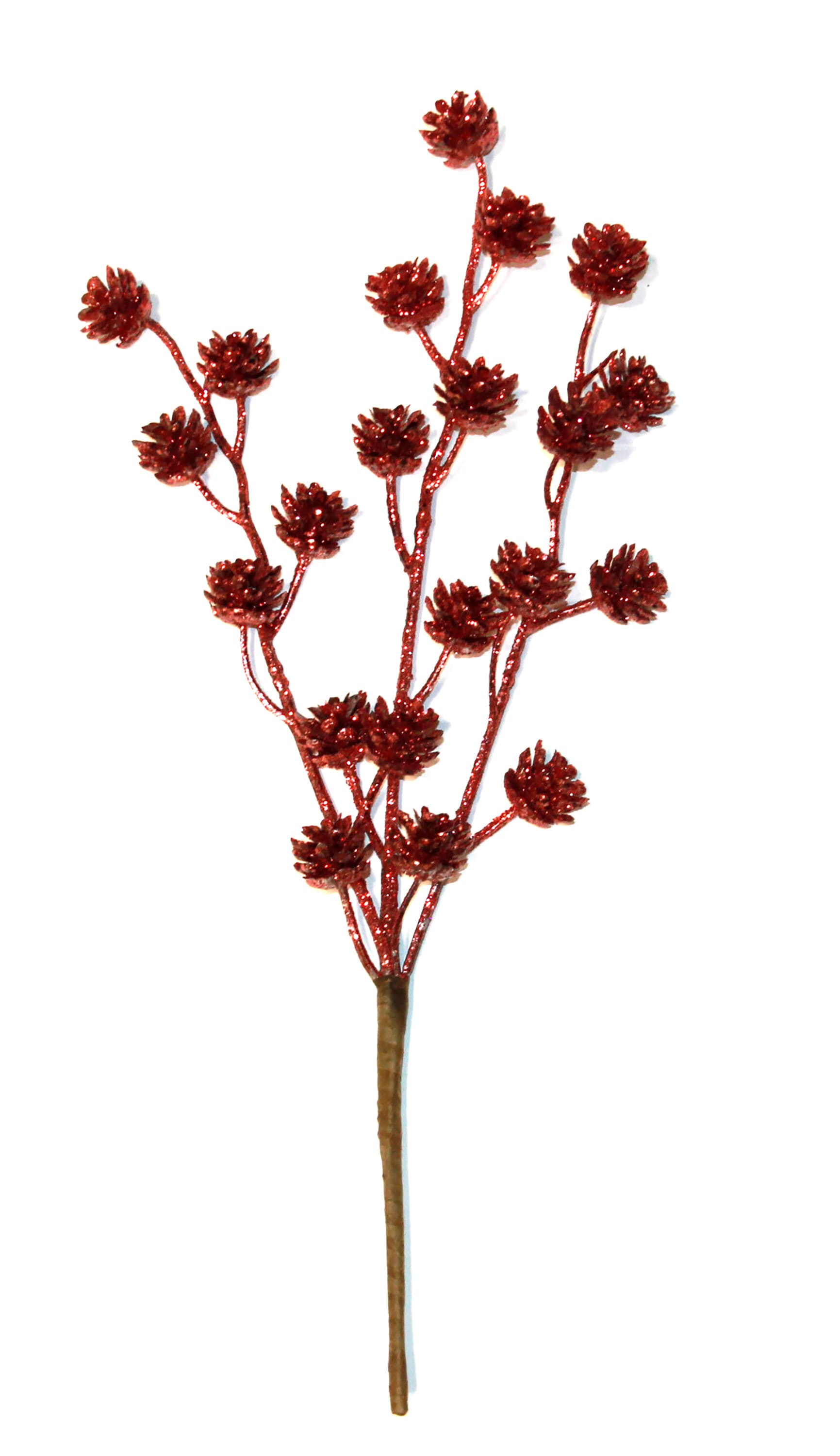 Worth Imports 9896RD 6 -Pack Red Pinecone Spray Christmas Tree Pick