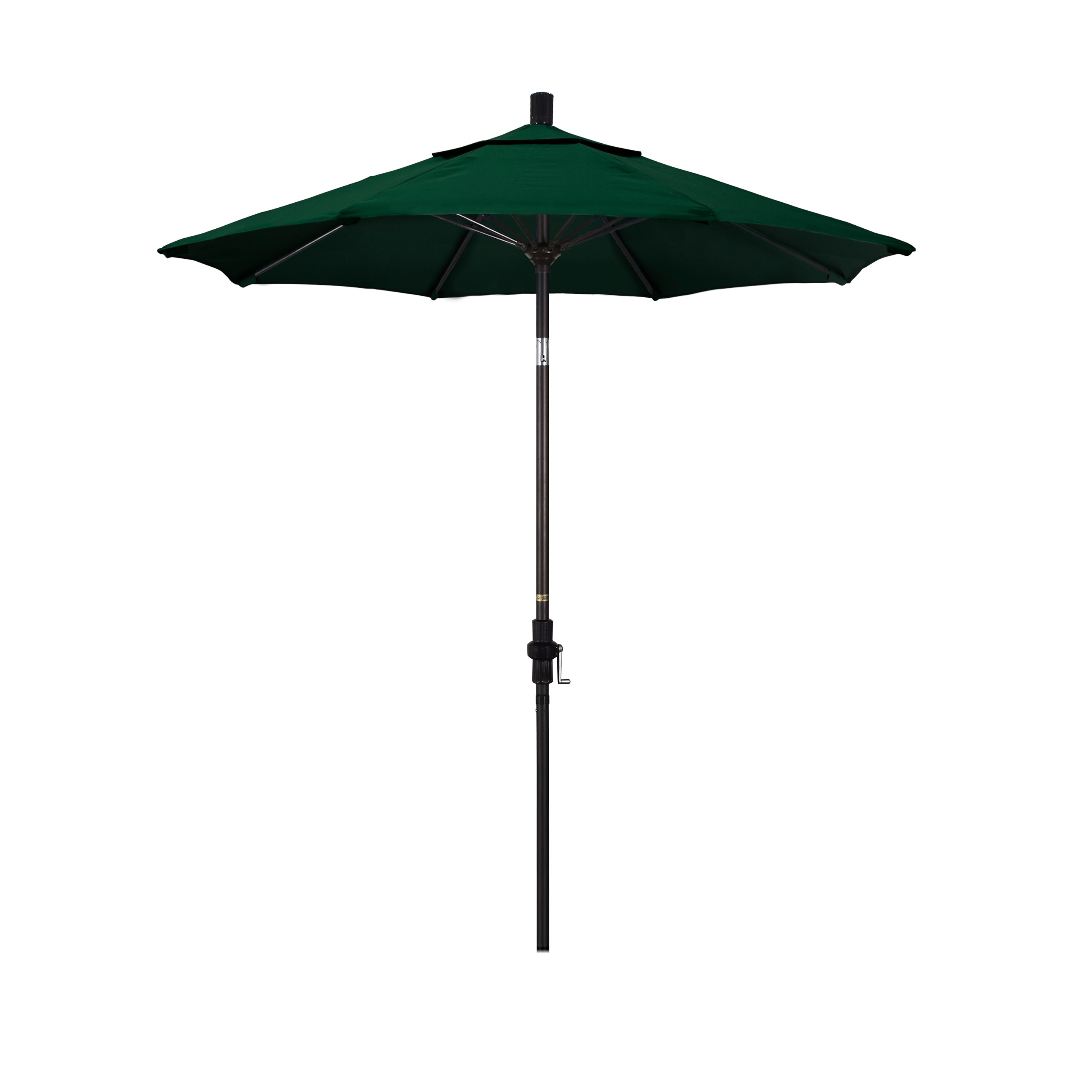 California Umbrella GSCUF758117-5446 7.5-ft Aluminum Green Auto-tilt Market Patio Umbrella