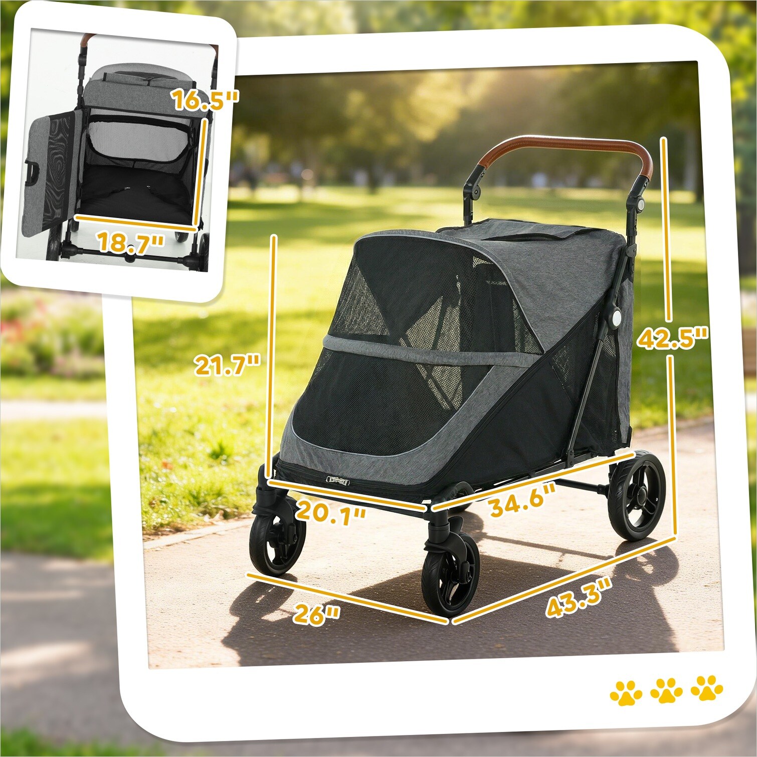 sunjurt 9YVS1EZFANCL Pet-Strollers - View #5