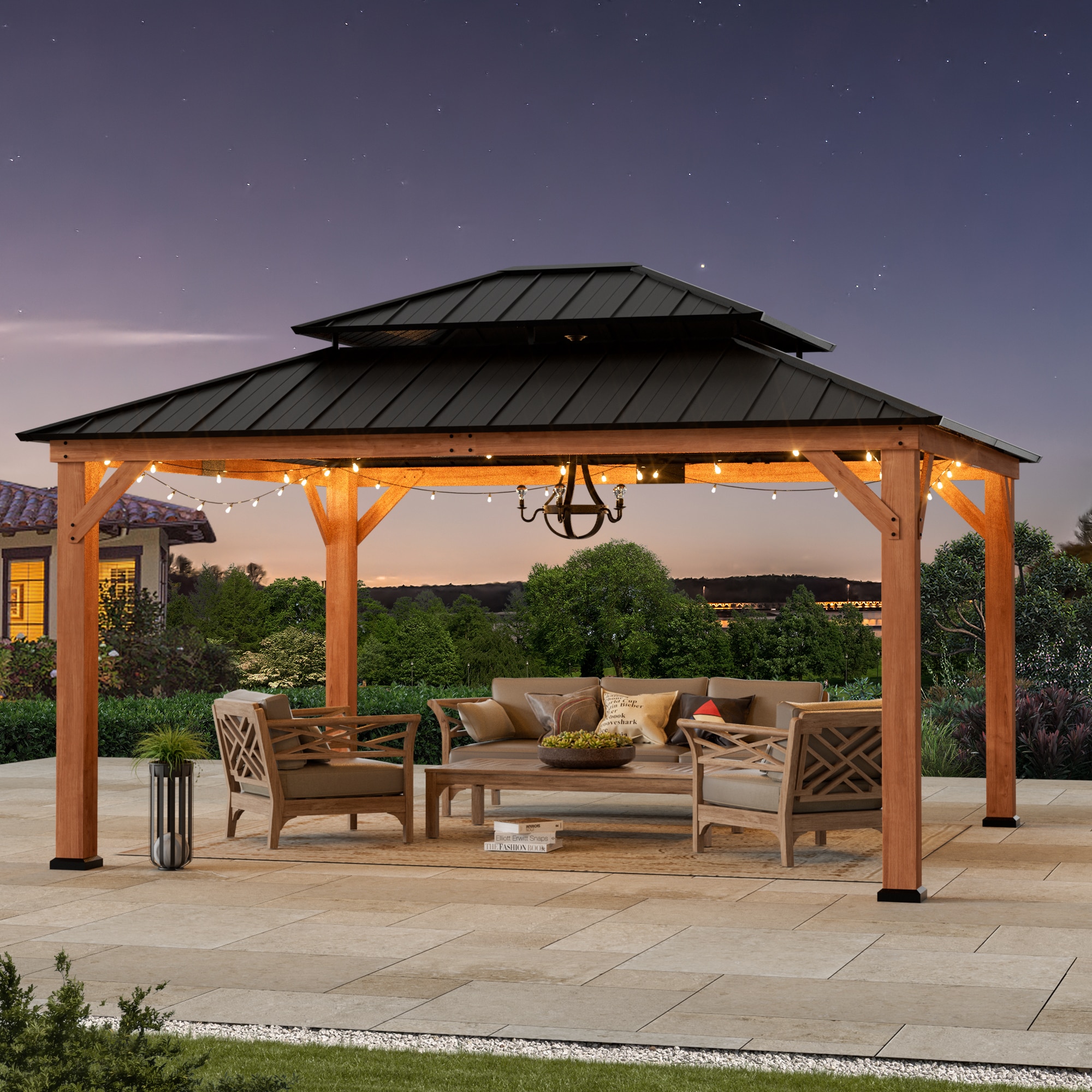 ELEVATE OUTDOORS IG10600013-1315 Wood-Resin-Gazebos - View #2