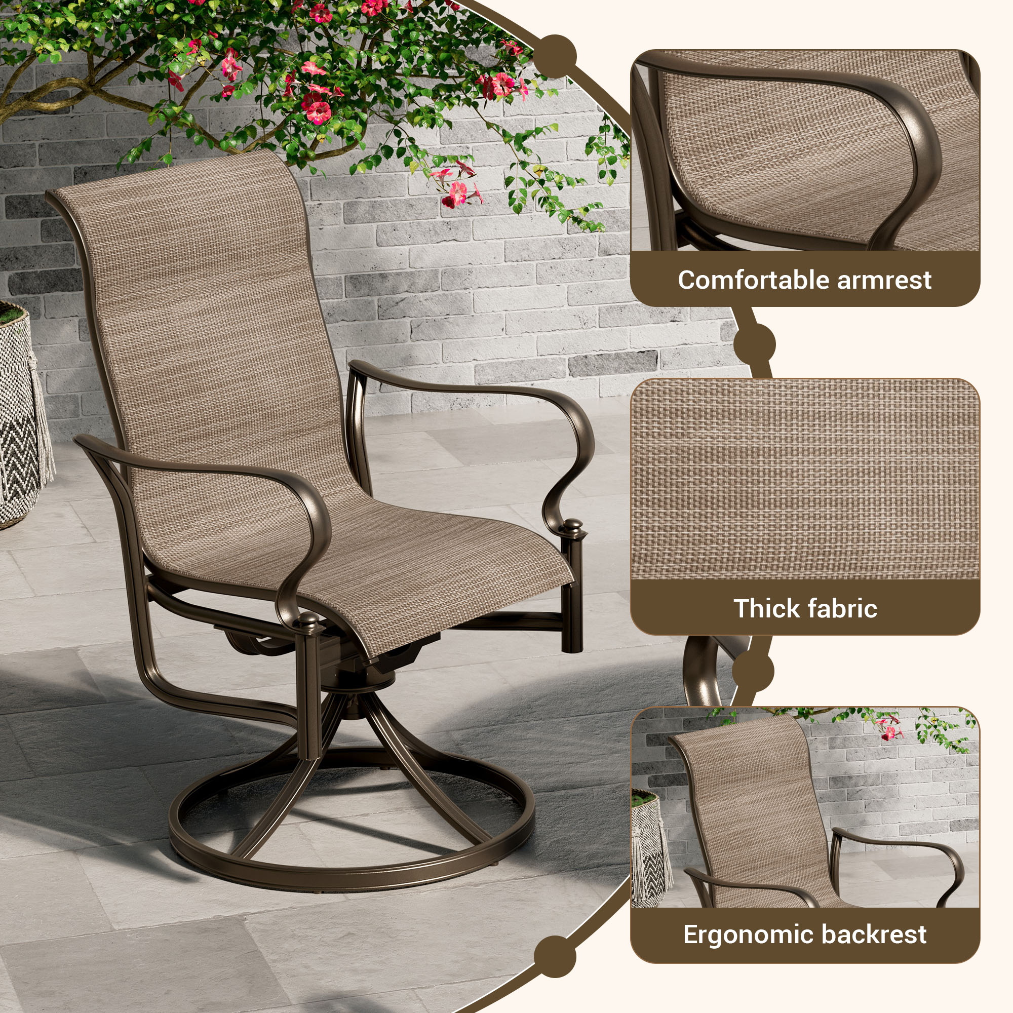 Clihome CL-ODTCI0CR Patio-Dining-Sets - View #10