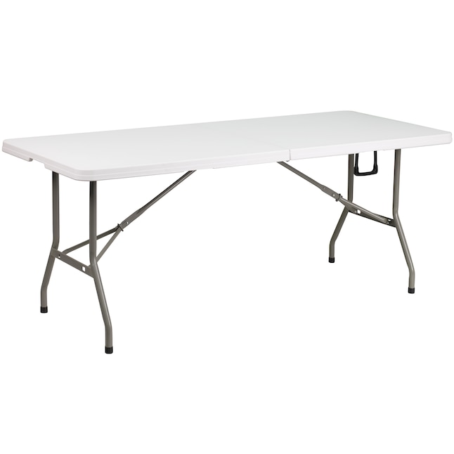 White Folding Banquet Table, 6 Foot Folding Table Weight Limit