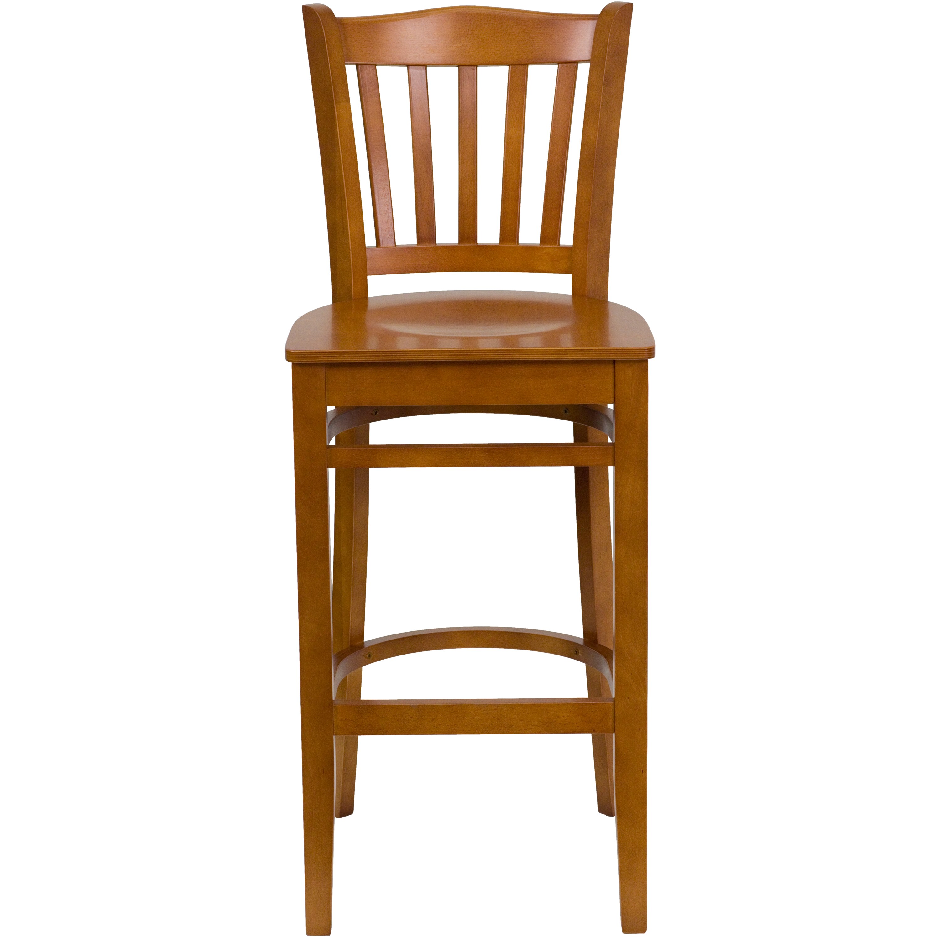 Flash Furniture Cherry Wood Seatcherry Wood Frame 295 In H Bar Height Wood Bar Stool With Back 