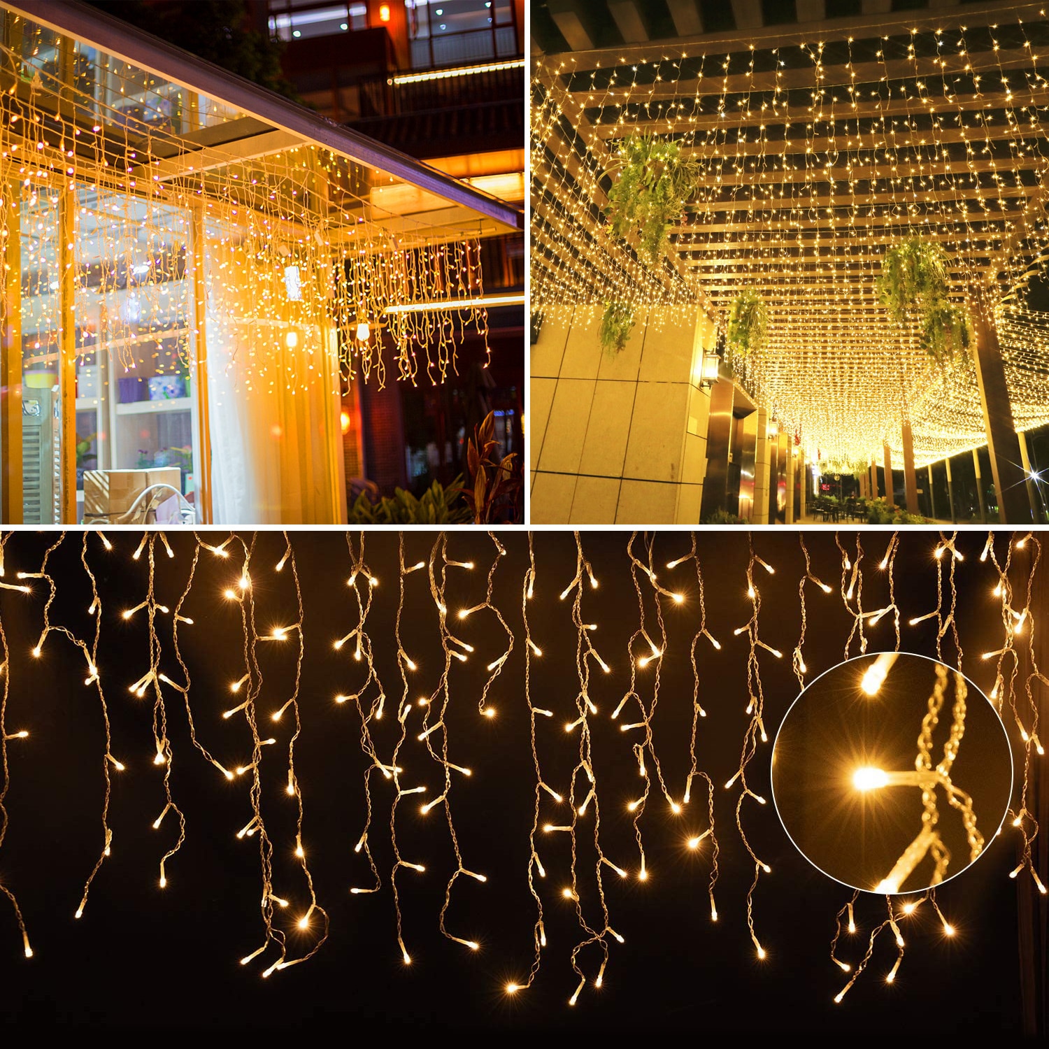 Sonicgrace IL180 Christmas-Icicle-Lights - View #3