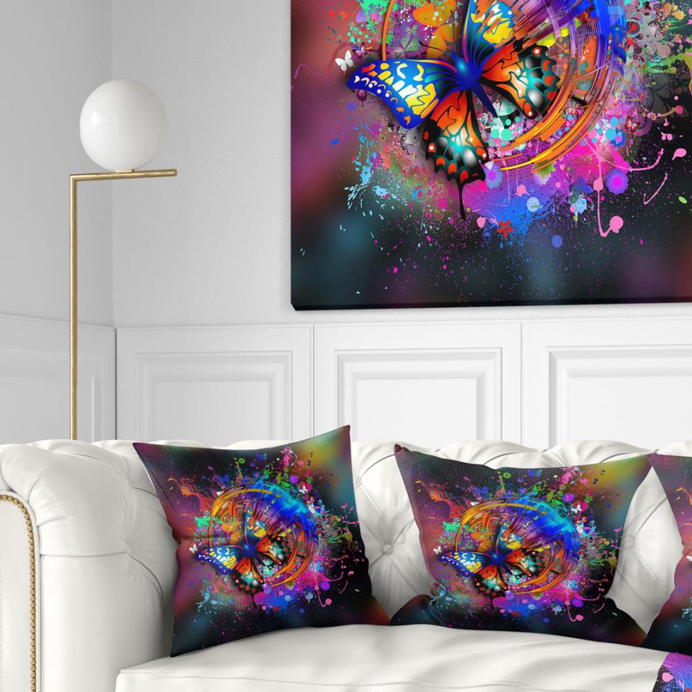 Designart CU13400-16-16 16-in x 16-in Blue Indoor Decorative Pillow