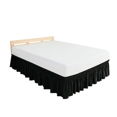Black Bed Skirts At Com, Wrap Around Bed Skirt King 12 Inch Drop