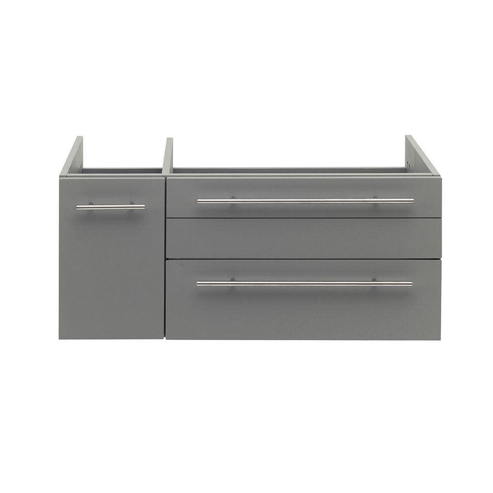 Fresca FCB6136GR-UNS-R Lucera 36-in Gray Floating Bathroom Vanity Base Cabinet without Top