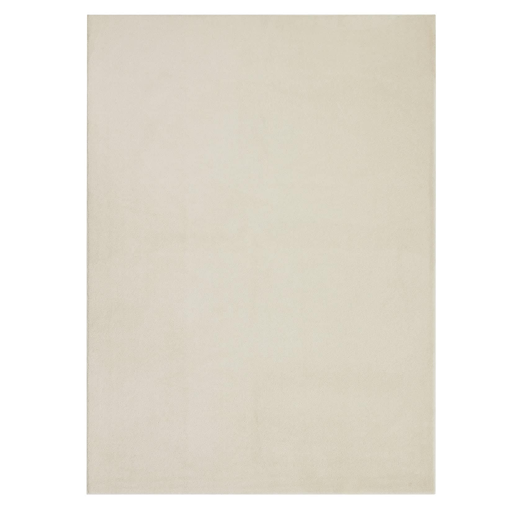 Qeetex LSN-PHO-347VXH9U 10 x 13 ft Polyester Cashmere Beige White Rectangular Hallway Bathroom Entryway Kitchen Office Foldable Modern Washable Area Rug