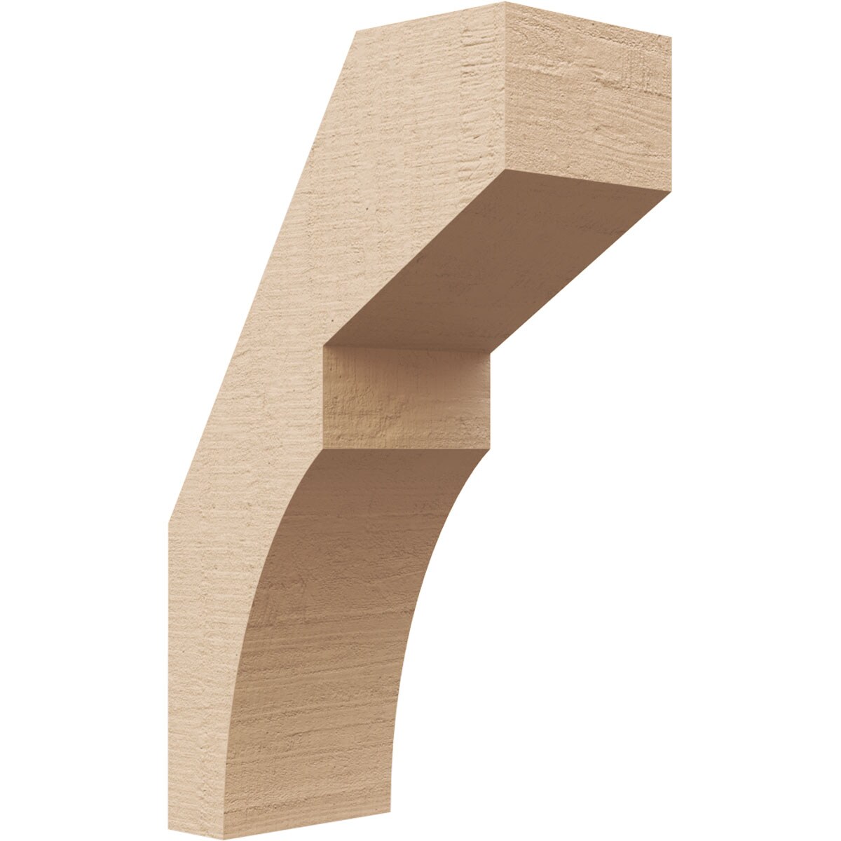 Ekena Millwork BRCUR03X06X10MONRCPR 3-in x 10-in x 6-in Primed Urethane Monterey Rough Cedar TimberThane Knee Brace